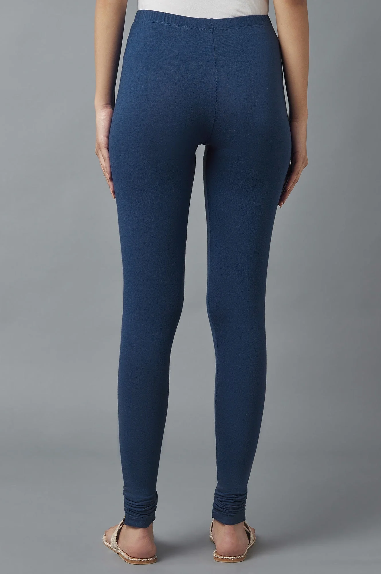 Elleven Women's Navy Blue Skin Fit Churidar - Image 2