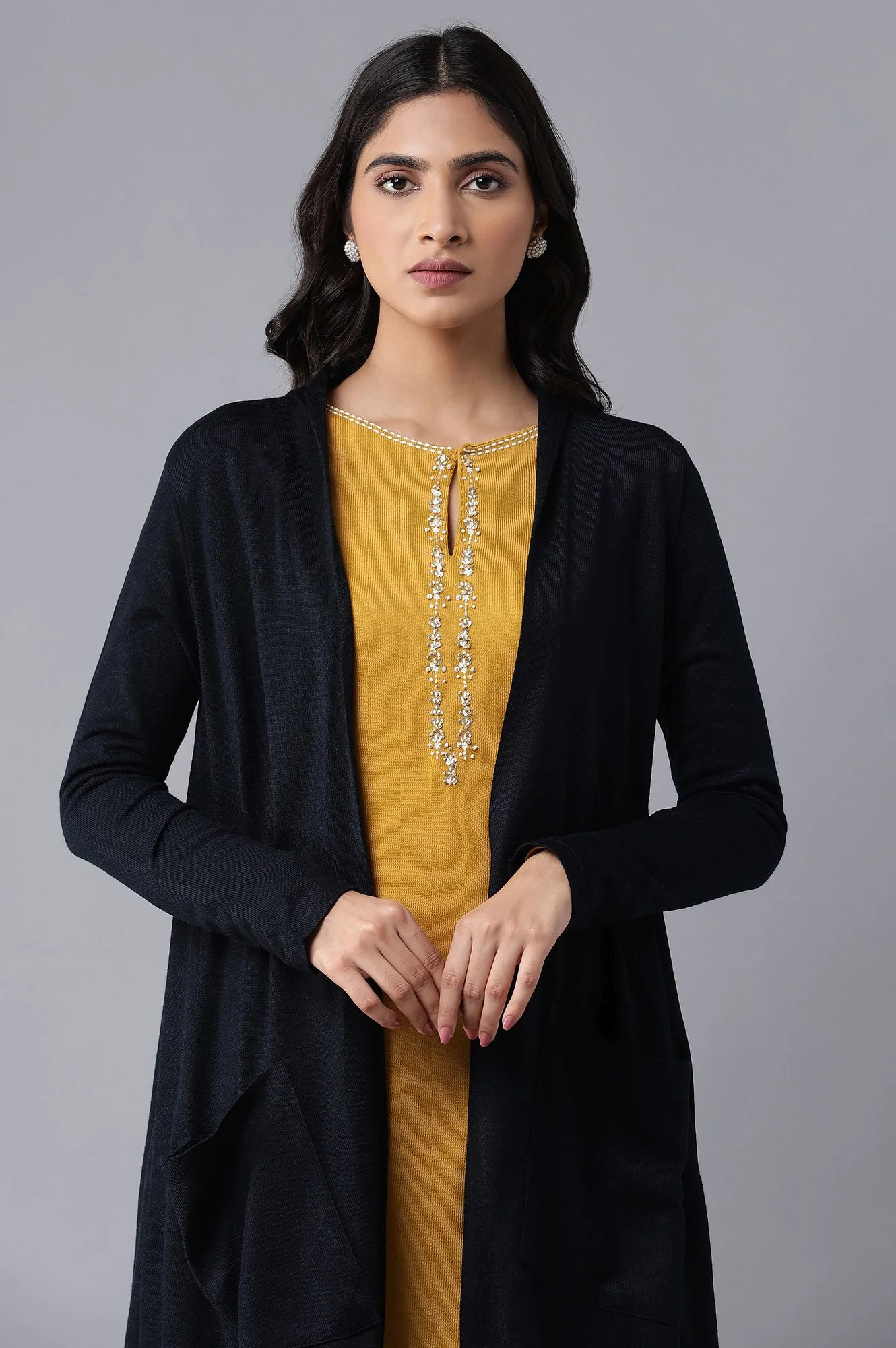 Blue Soft Acrylic Cardigan - Image 5