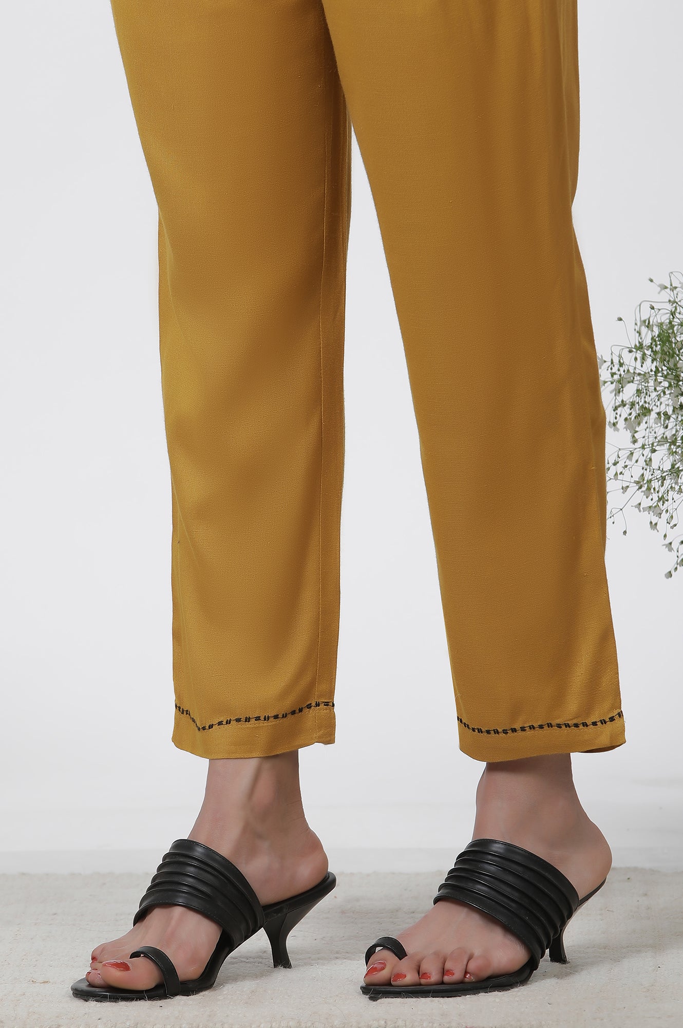 Blue Striped Kurta, Pants And Dupatta Set - Image 10