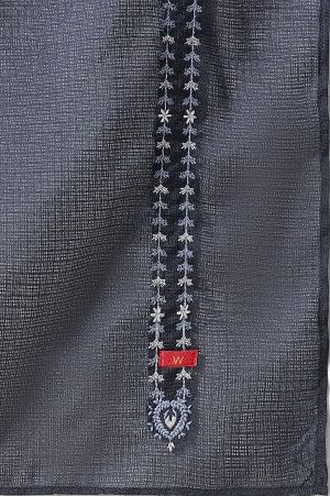 Blue Suzani Motif Printed Kurta, Pants With Dupatta Set - Image 10