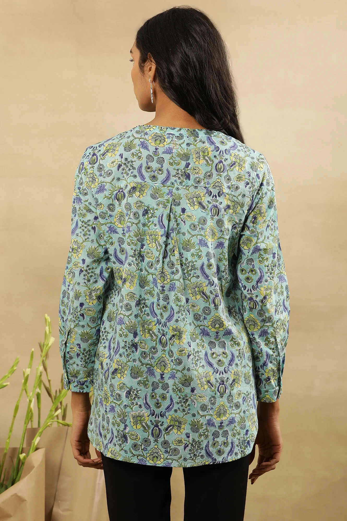 Bright Multicolured Floral Block Print Top - Image 3