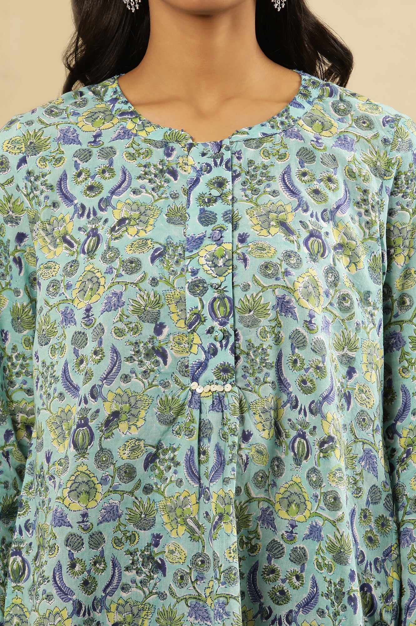 Bright Multicolured Floral Block Print Top - Image 6
