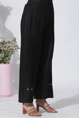 Brown Print Mix Straight Kurta, Pleated Parallel Pants With Dupatta Set - Image 9