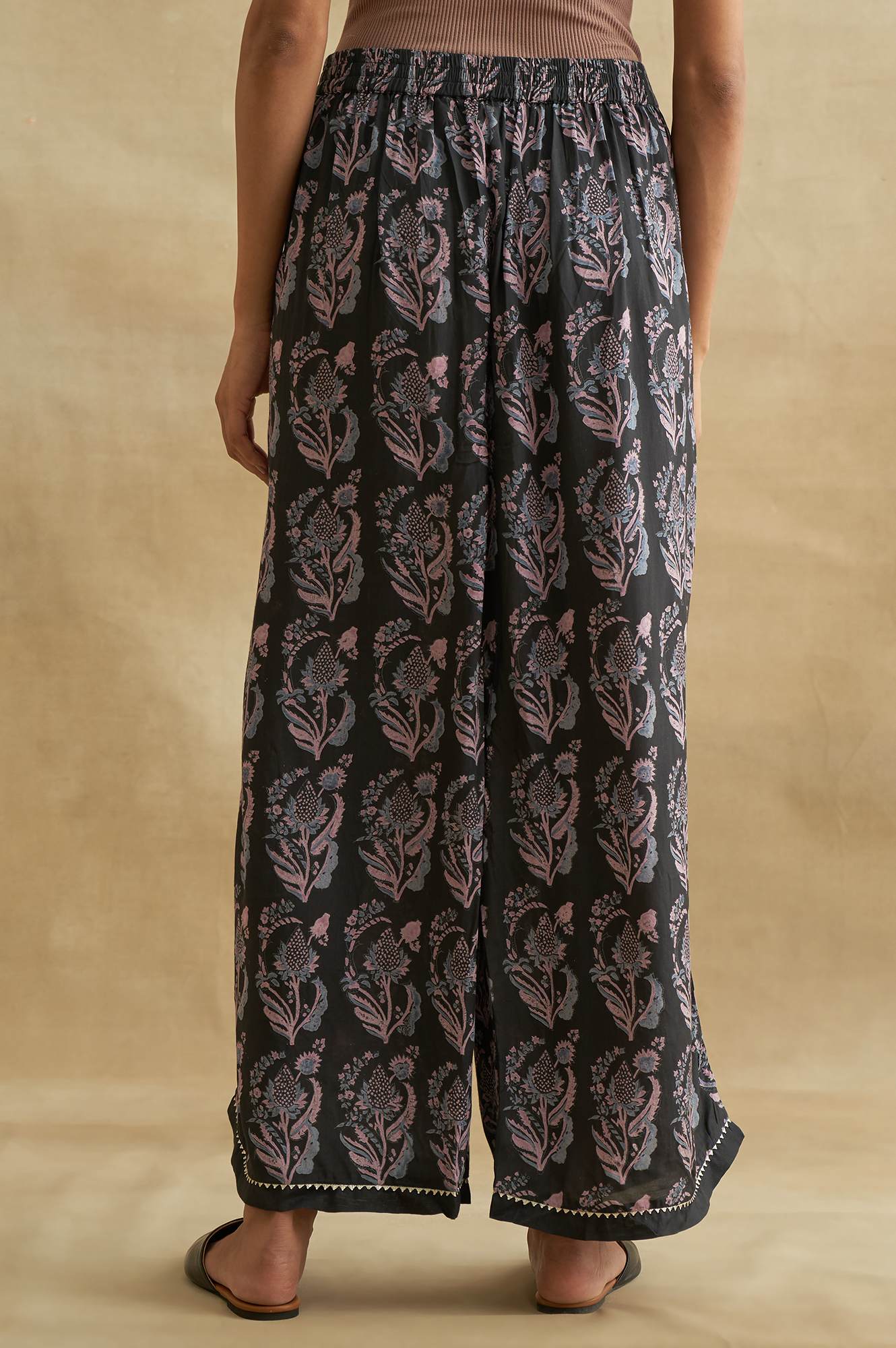 Dark Grey Printed Parallel Pants - Image 2