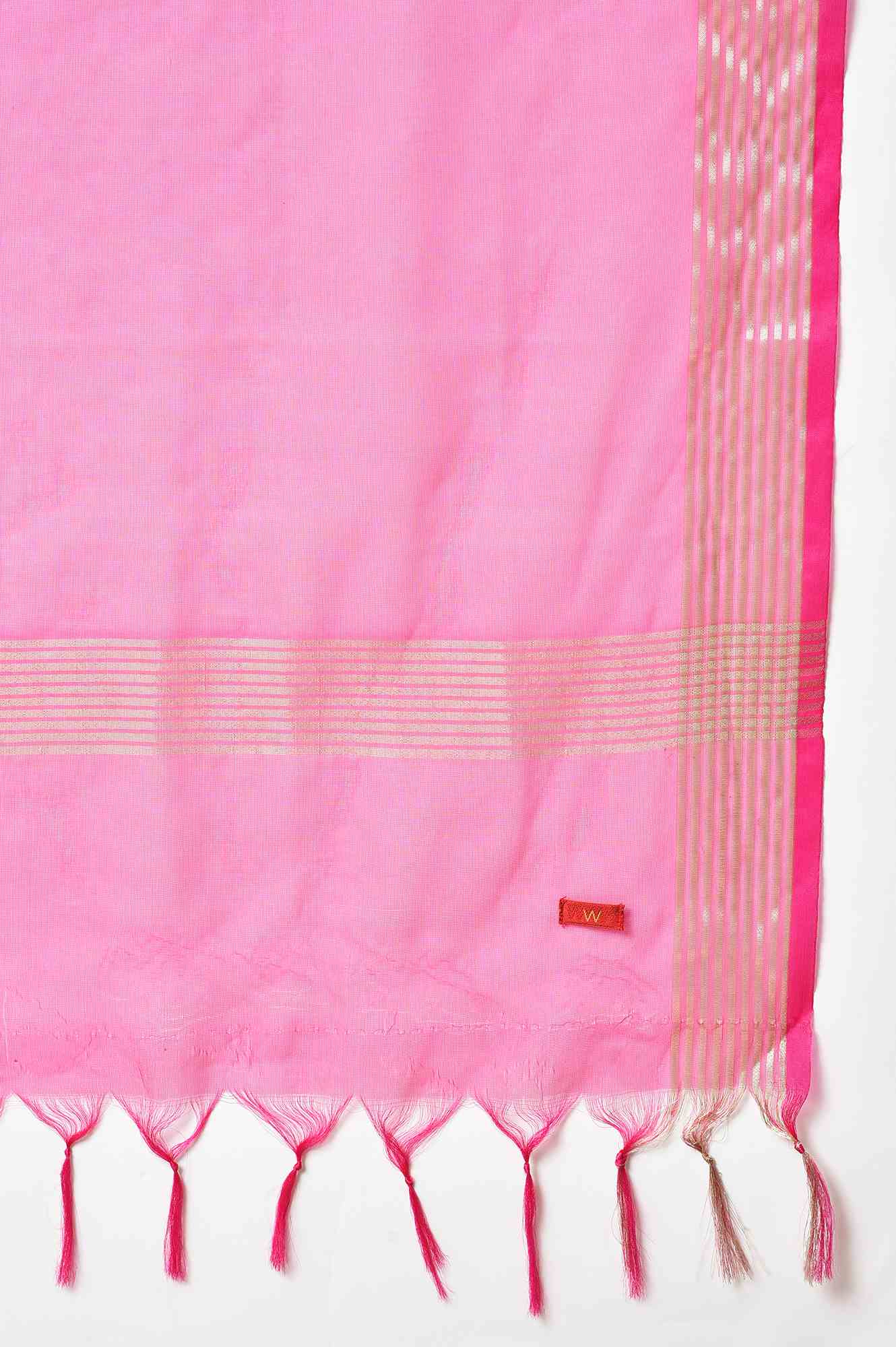 Dark Pink Organza Dupatta - Image 4
