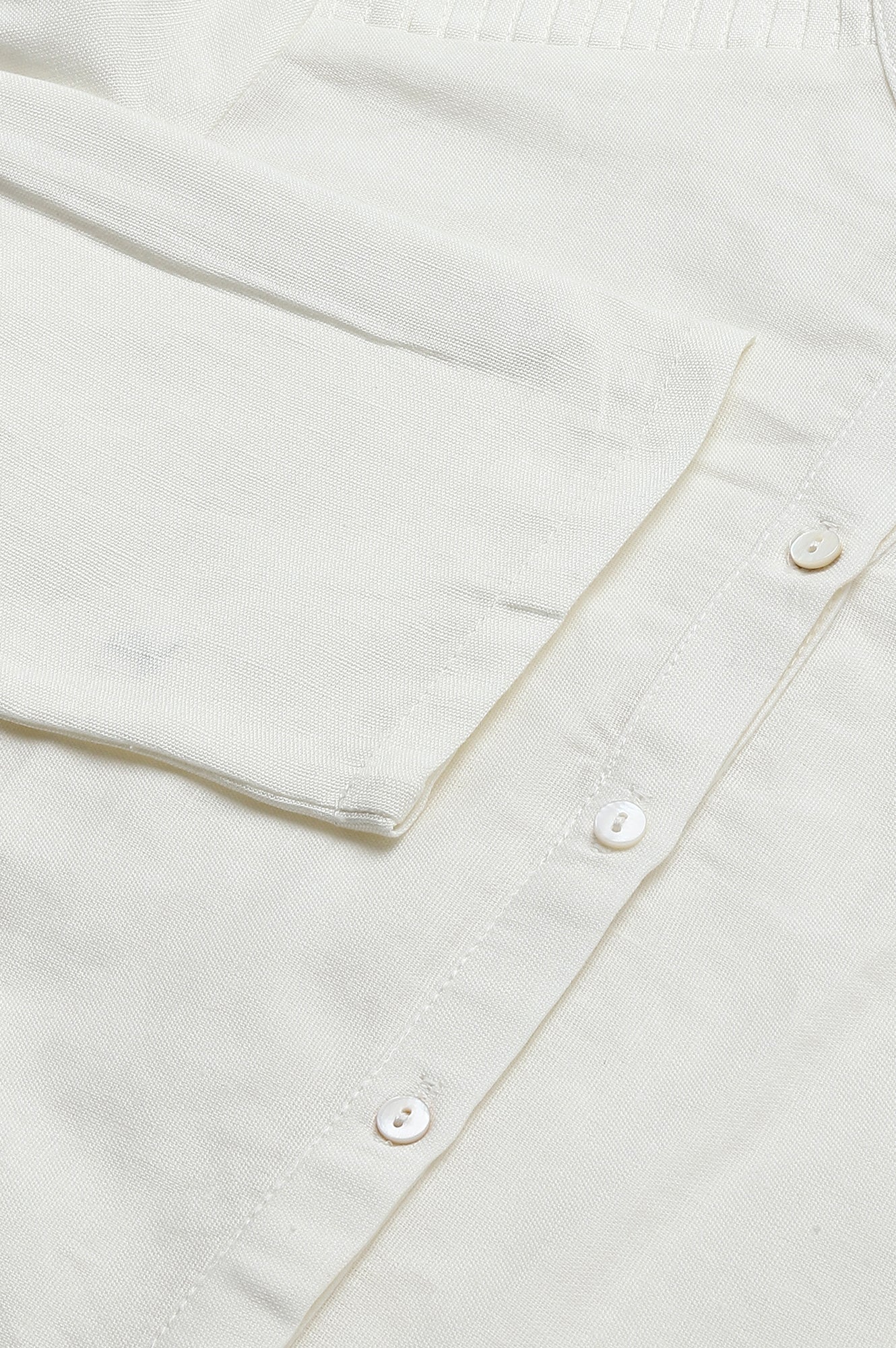 Ecru Half Placket Shirt kurta - Image 7