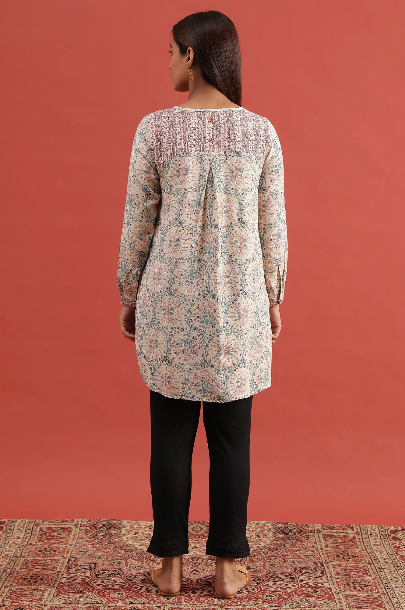 Ecru Hand Block Printed Top - Image 5