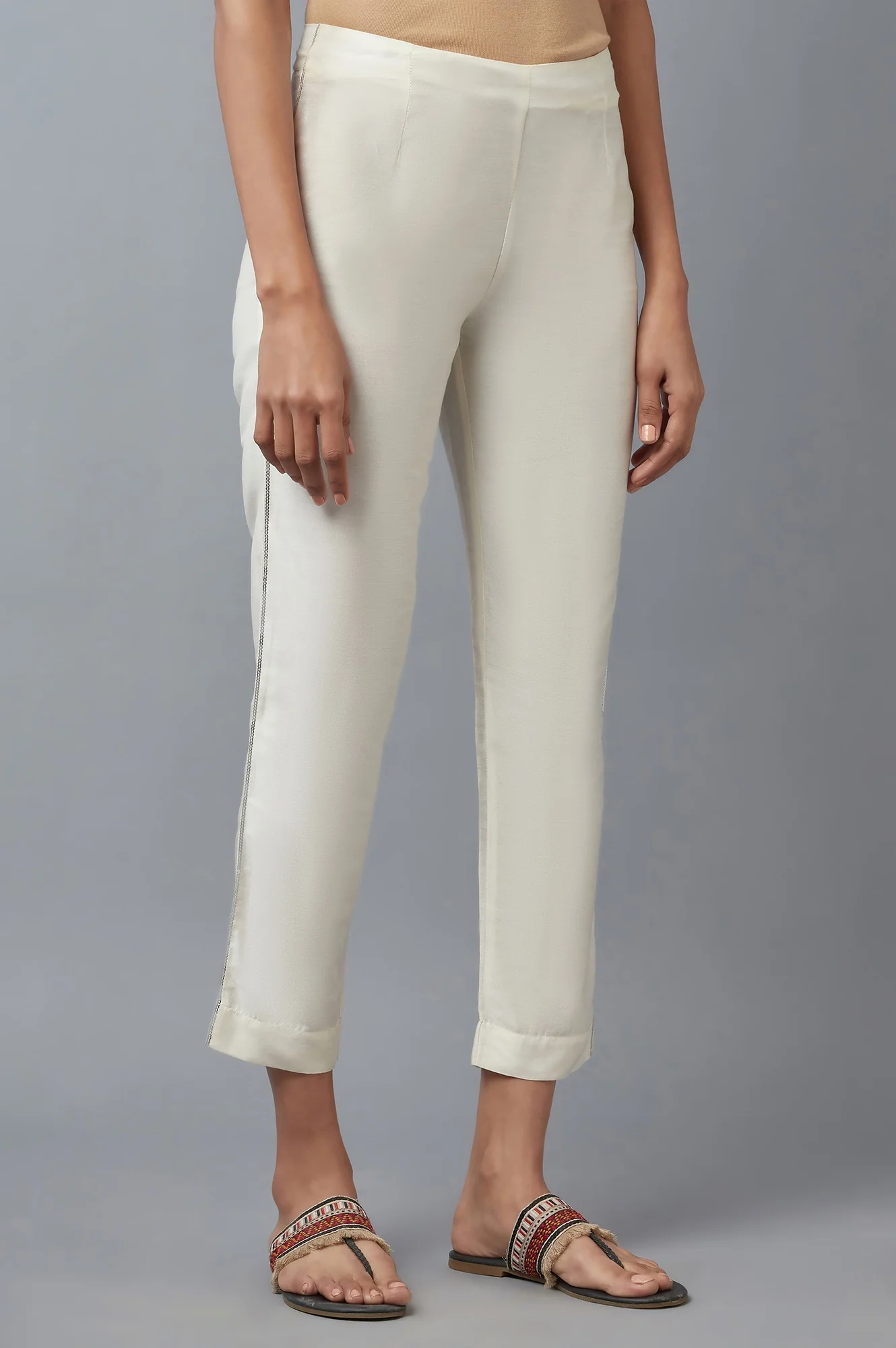 Ecru Slim Pants - Image 4