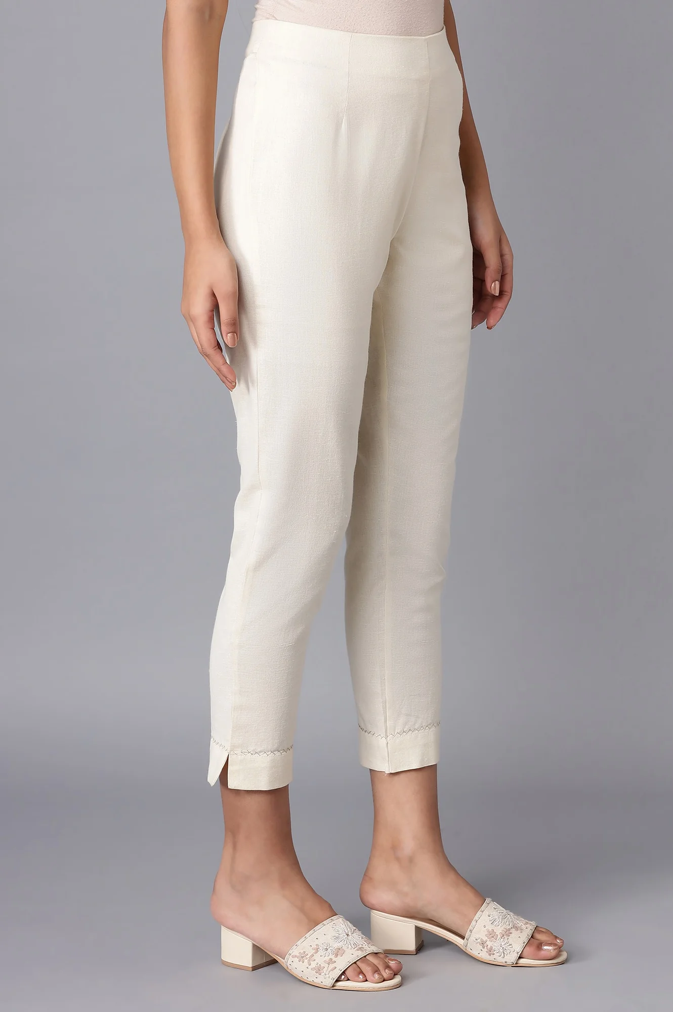 Ecru Slim Pants - Image 4