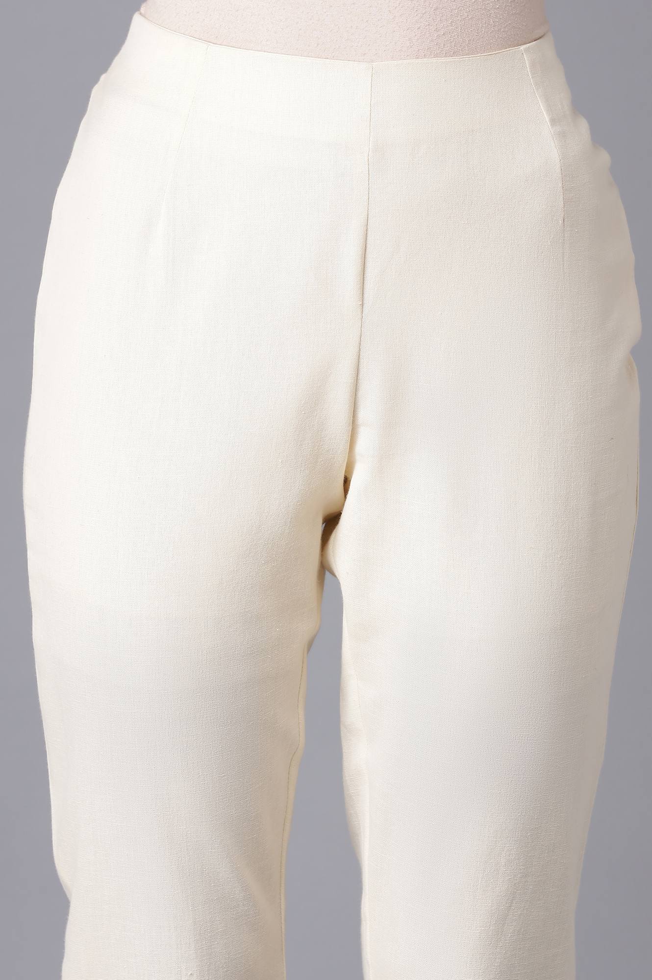 Ecru Slim Pants - Image 6