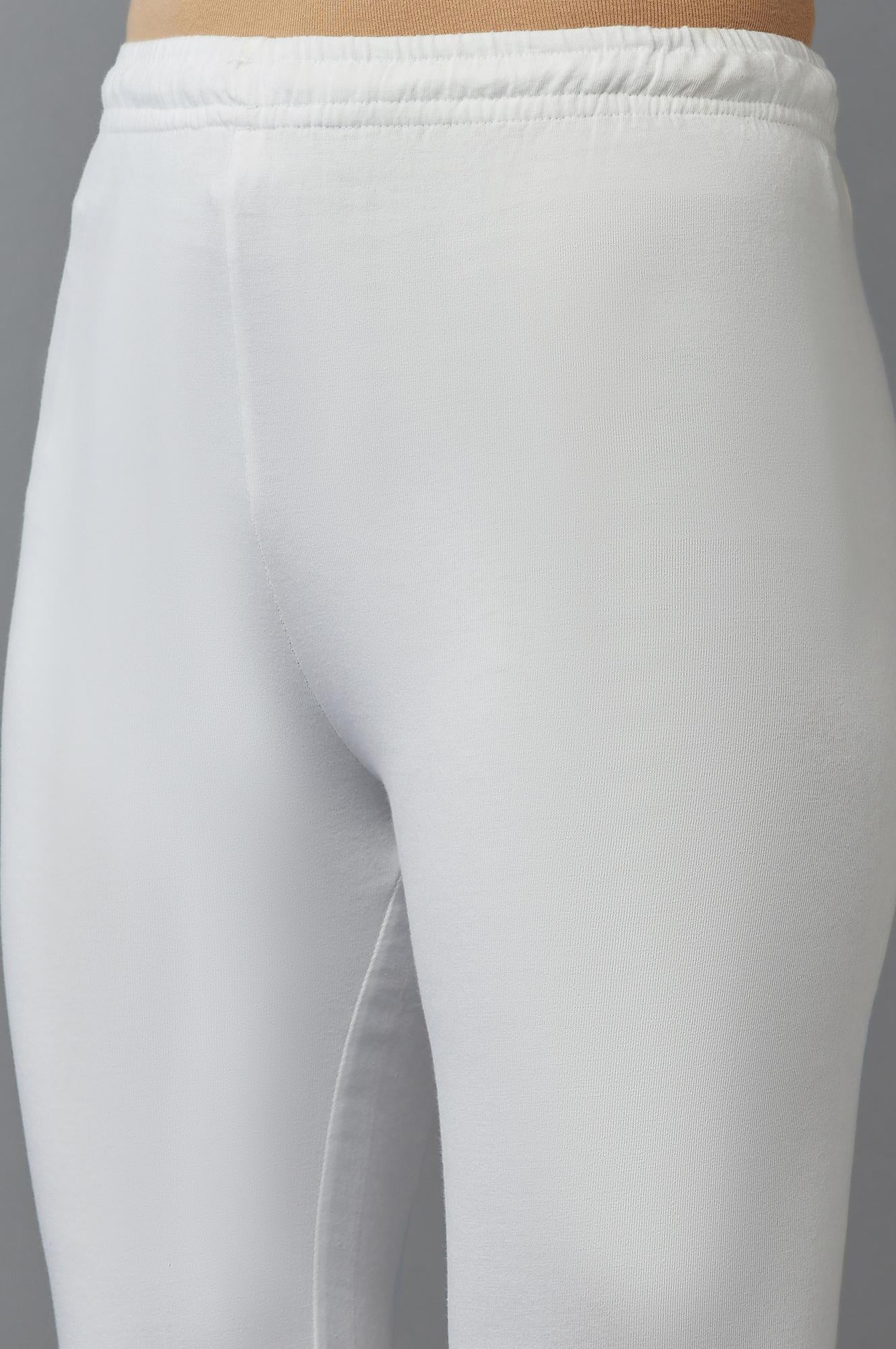 Ecru Solid Women Churidar - Image 6