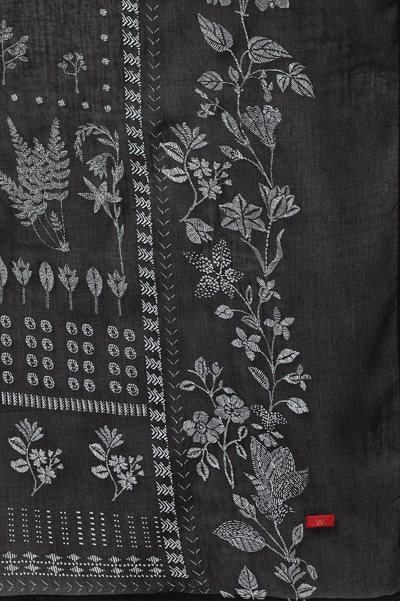 Ecru Voile Printed Dupatta - Image 4