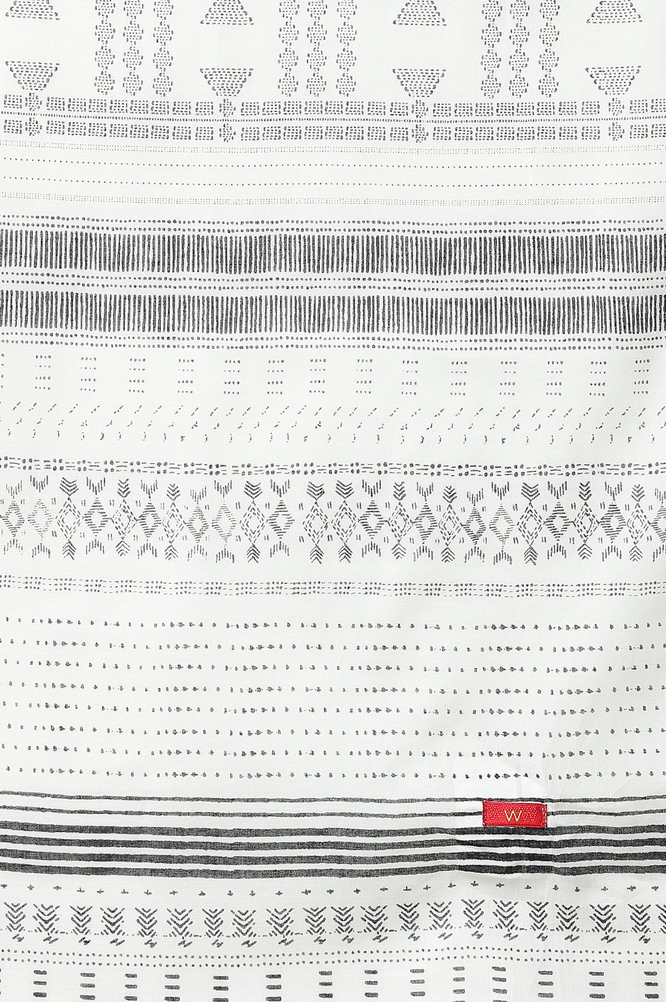 Ecru Voile Printed Dupatta - Image 4