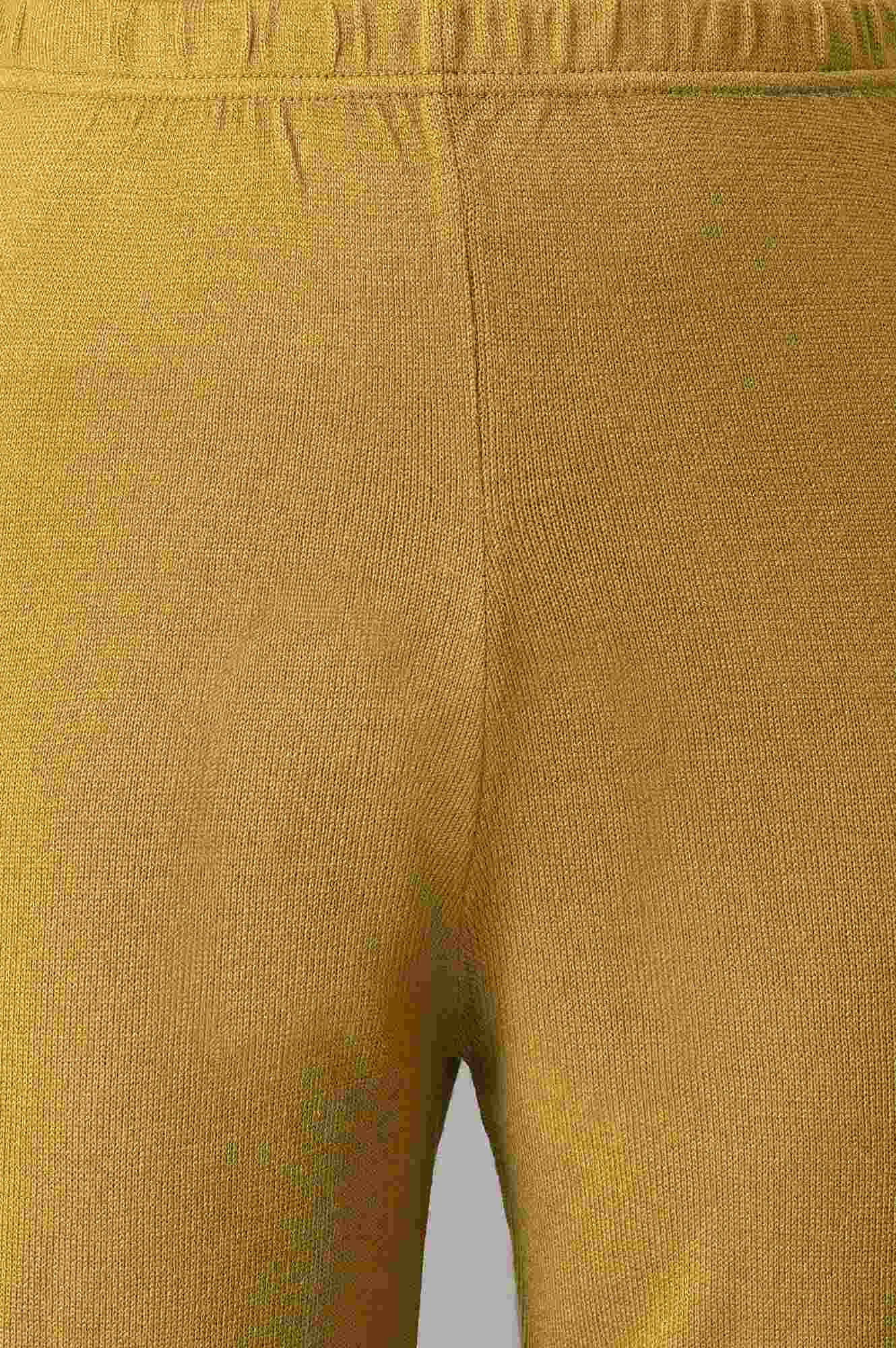 Elleven Women's Gold Geometric Straight Fit Palazzo With Elasticated Waist - Image 6