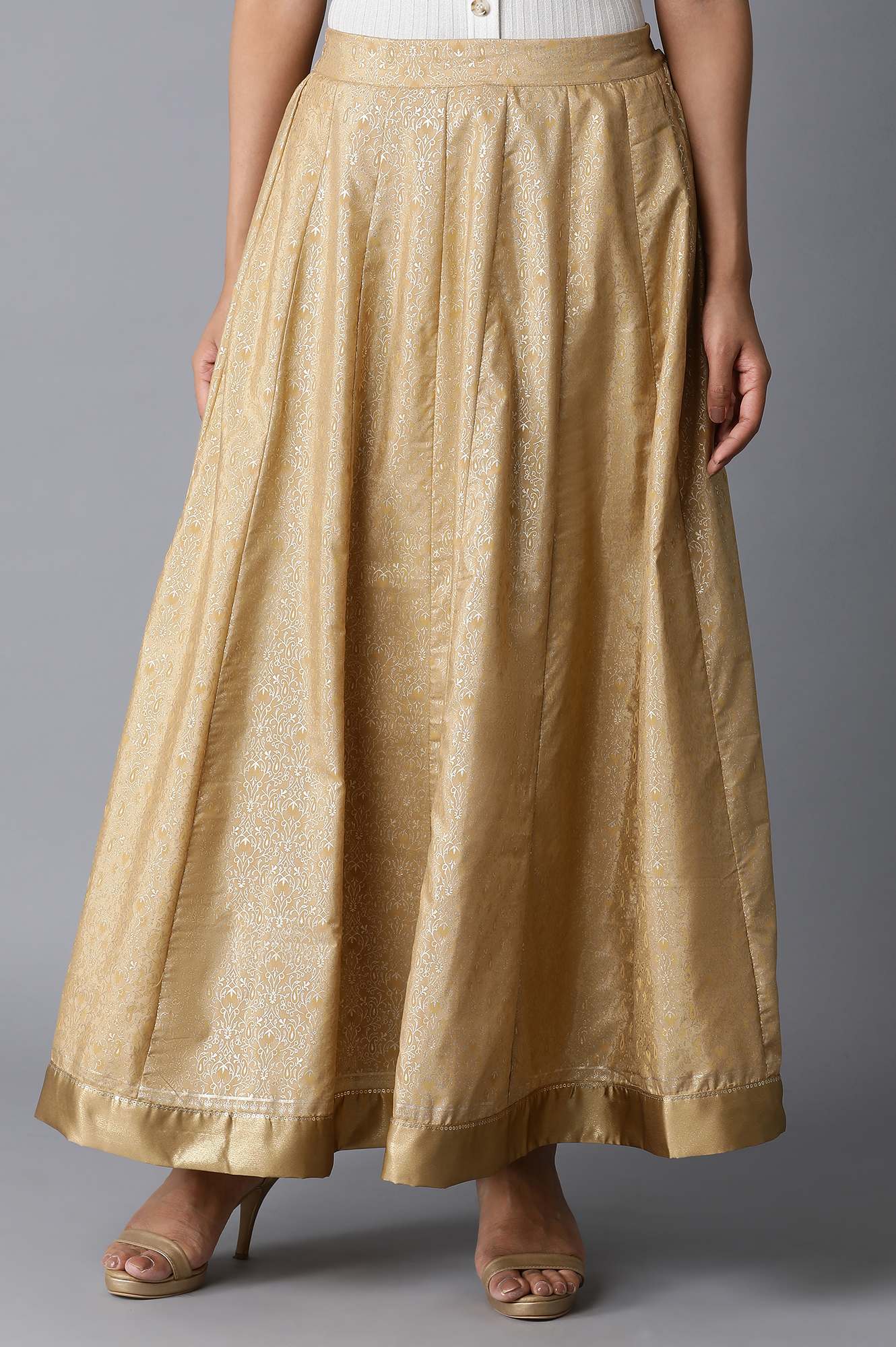 Gold Printed Skirt