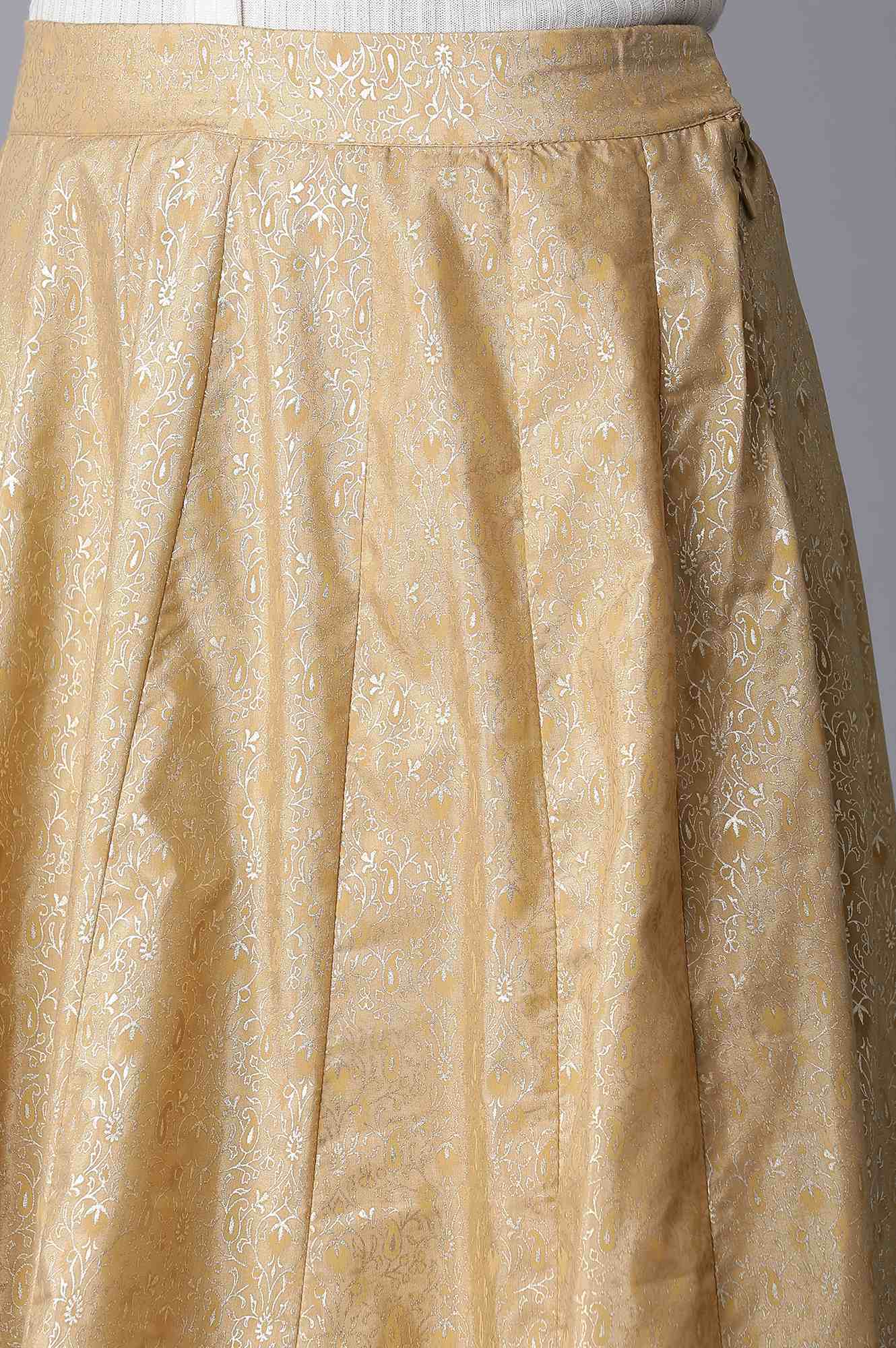 Gold Printed Skirt - Image 6