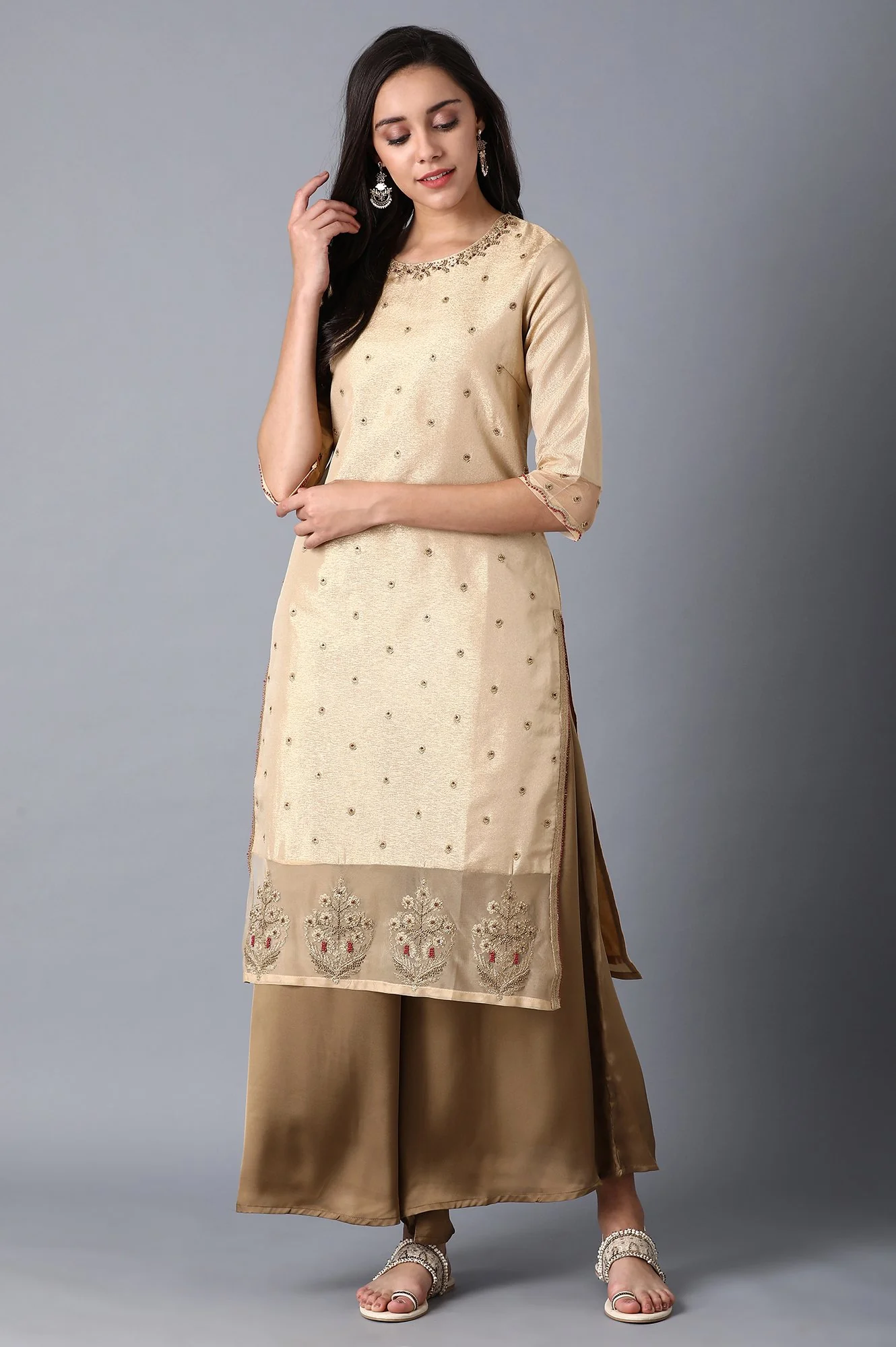 Gold Straight Pants - Image 5