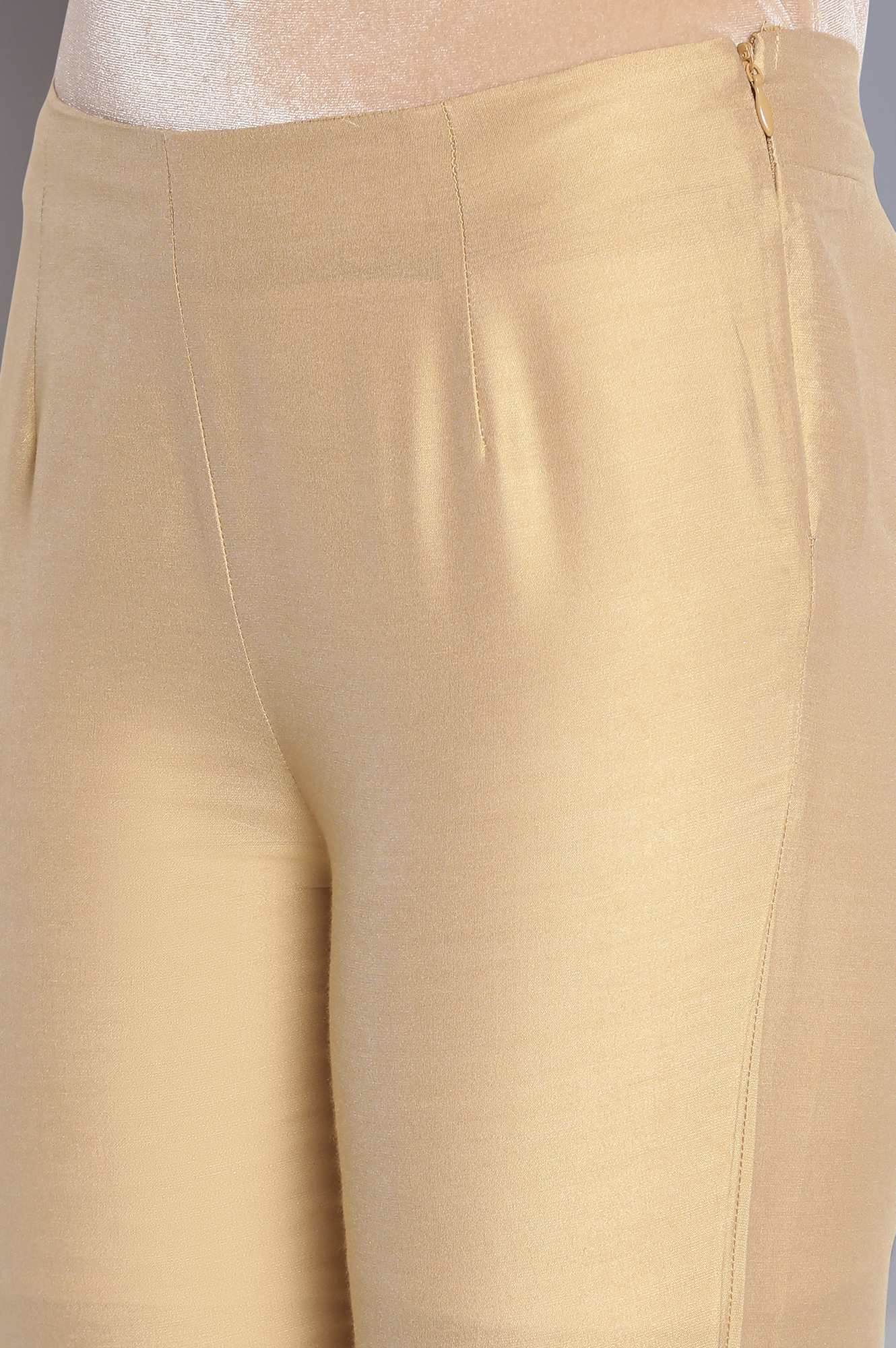 Golden Fitted Pants - Image 6