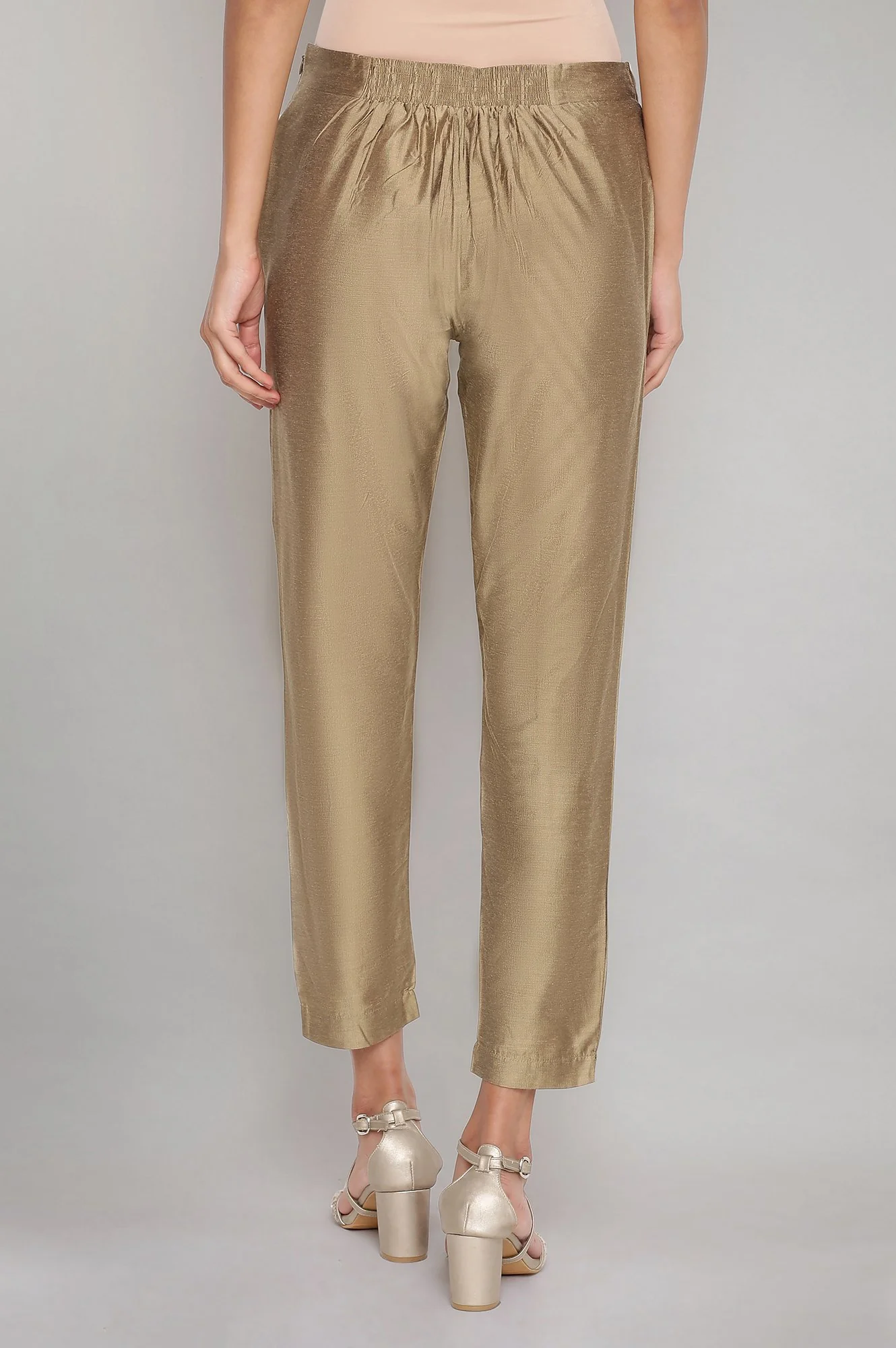 Golden Fitted Pants - Image 2
