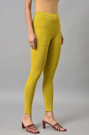 Green Cotton Jersey Tights - Image 3
