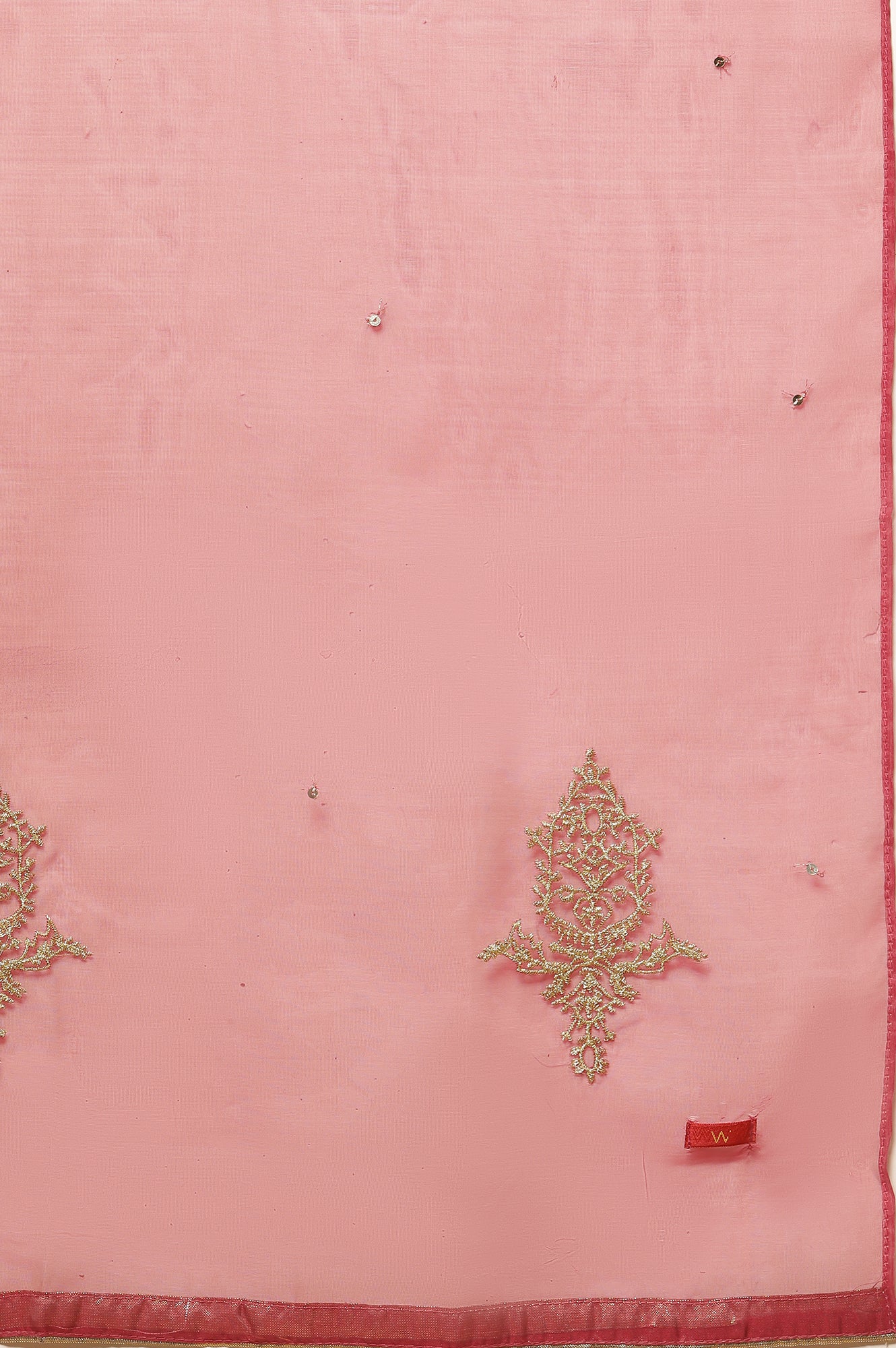 Green Embroidered Kurta, Pants And Organza Dupatta Set - Image 11