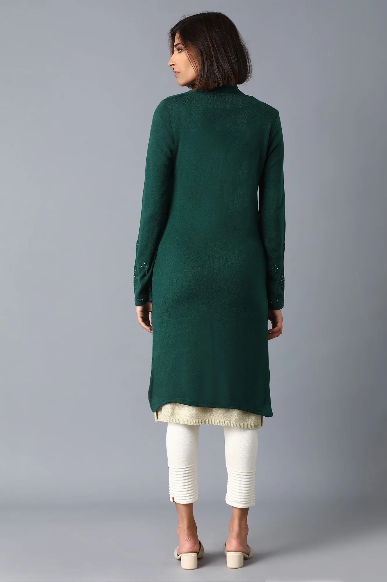 Green Long Cardigan - Image 2