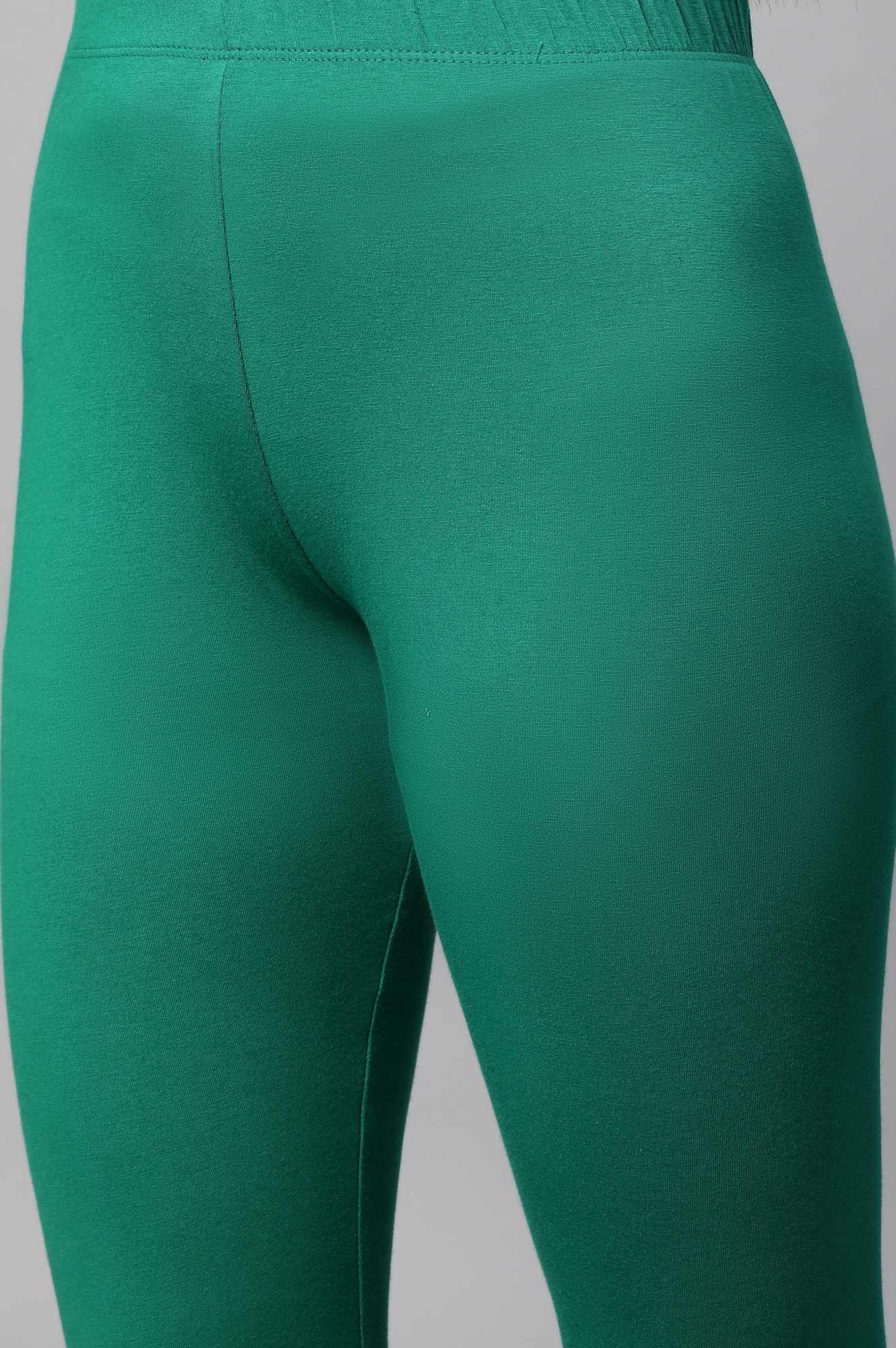 Elleven Women's Green Mid-Rise Churidar - Image 6