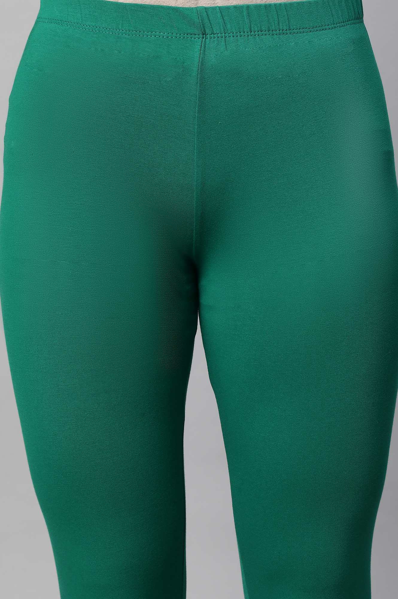 Elleven Women's Green Mid-Rise Churidar - Image 7