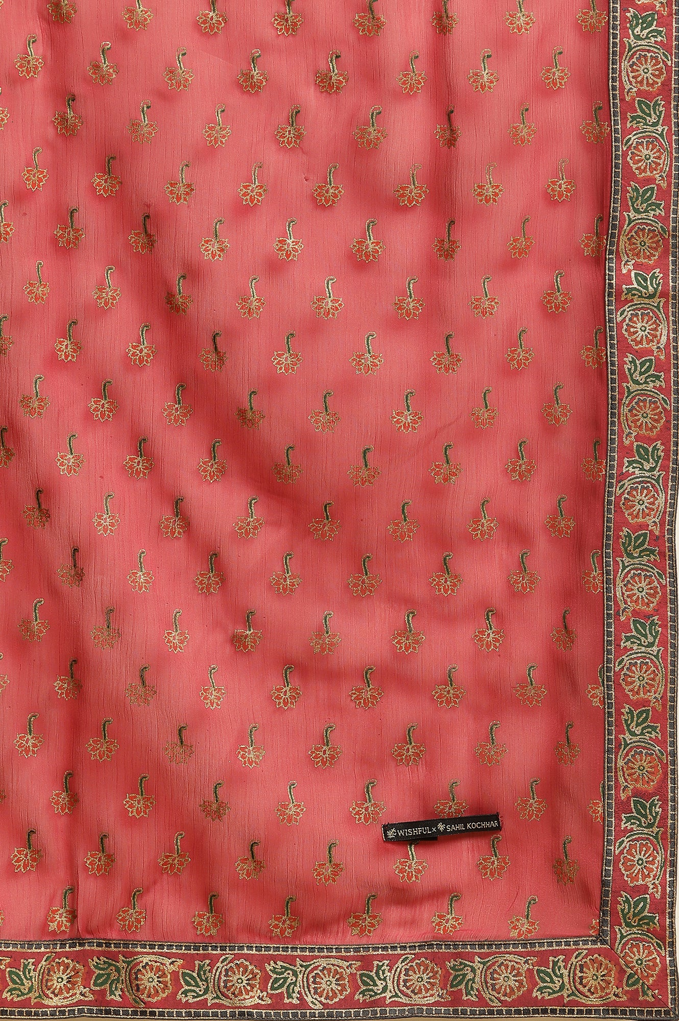 Grey Embroidered Short Kurta, Sharara And Dupatta - Image 12