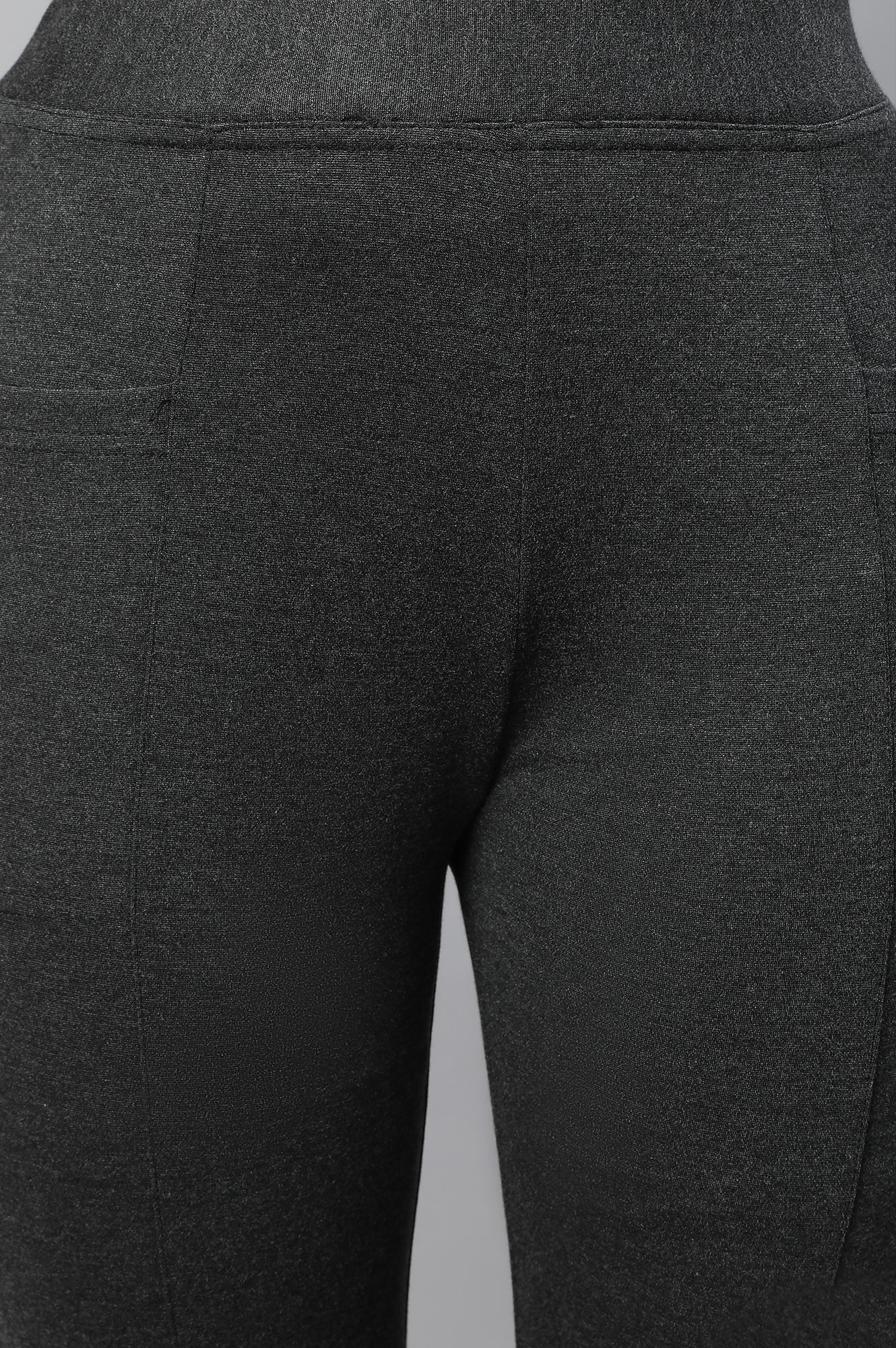 Elleven Women's Grey Solid Skinny Fit Tights With Elasticated Waistband - Image 7