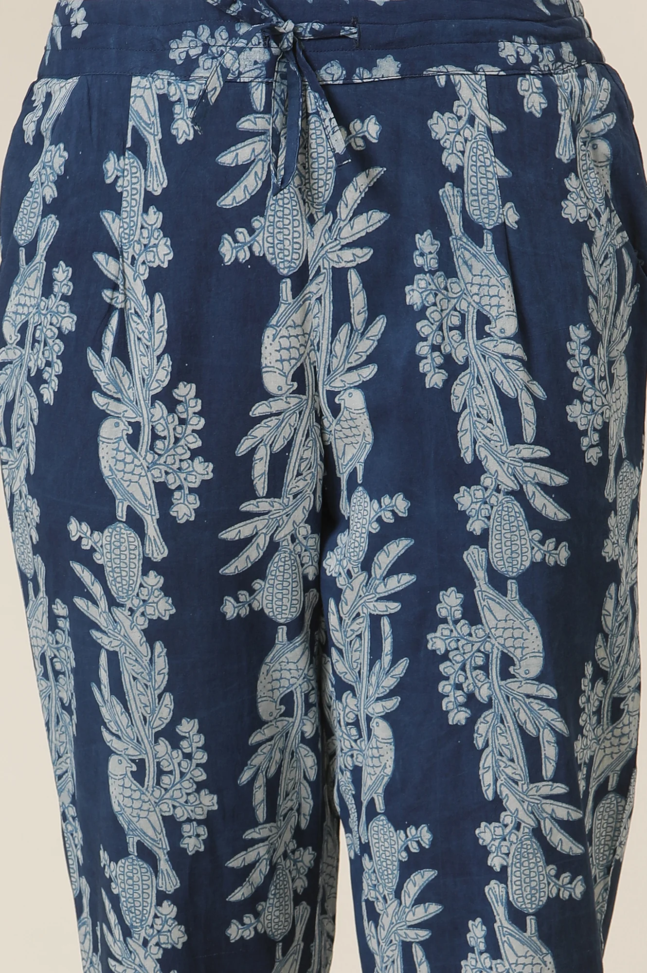 Indigo Block Print Straight Pants - Image 6