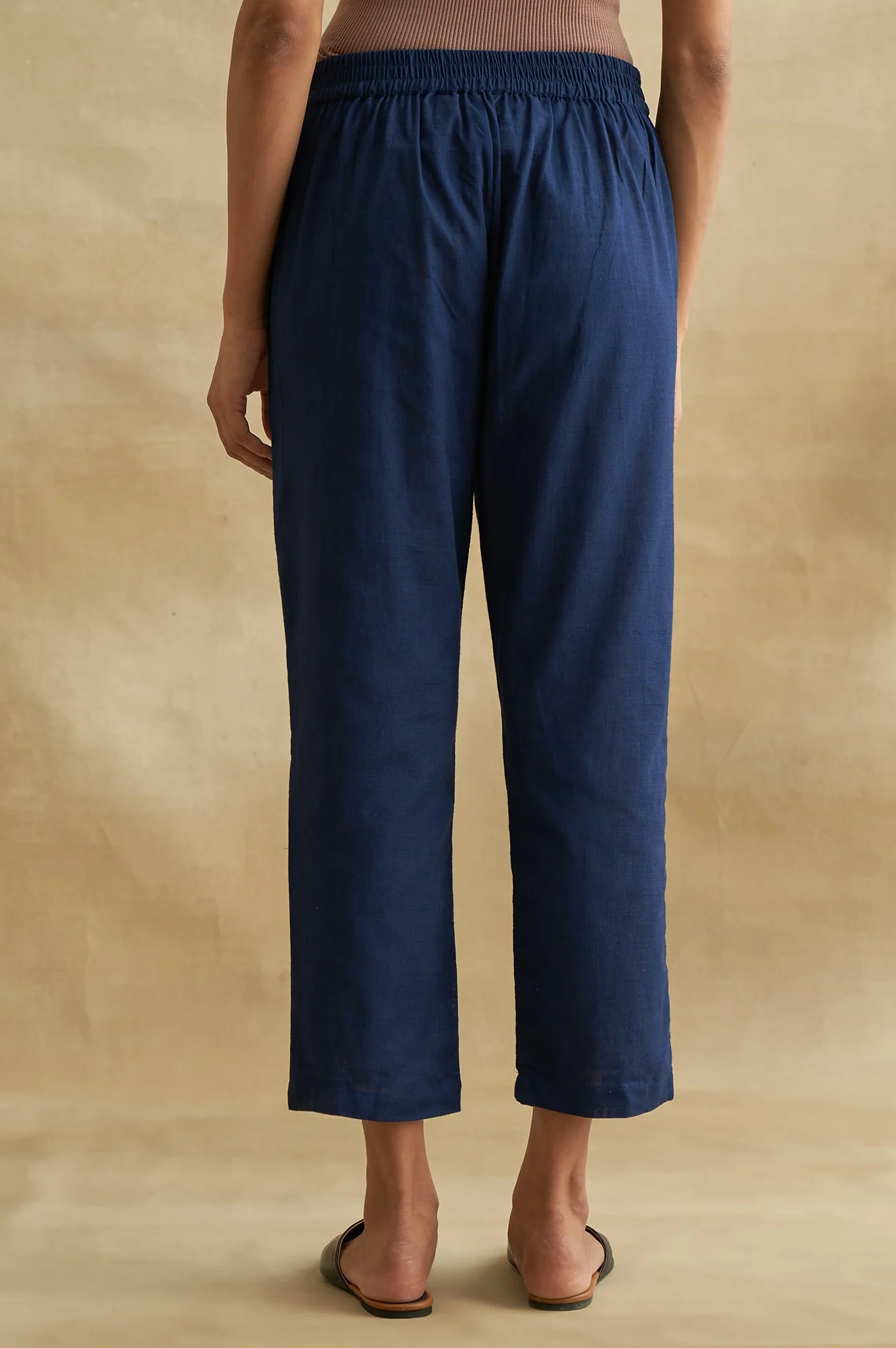 Indigo Solid Straight Pants - Image 2
