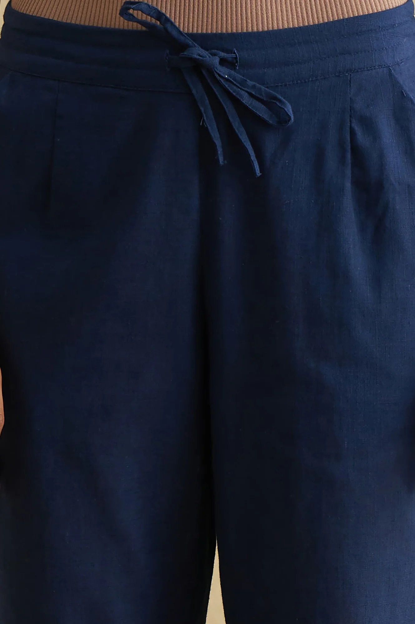 Indigo Solid Straight Pants - Image 6