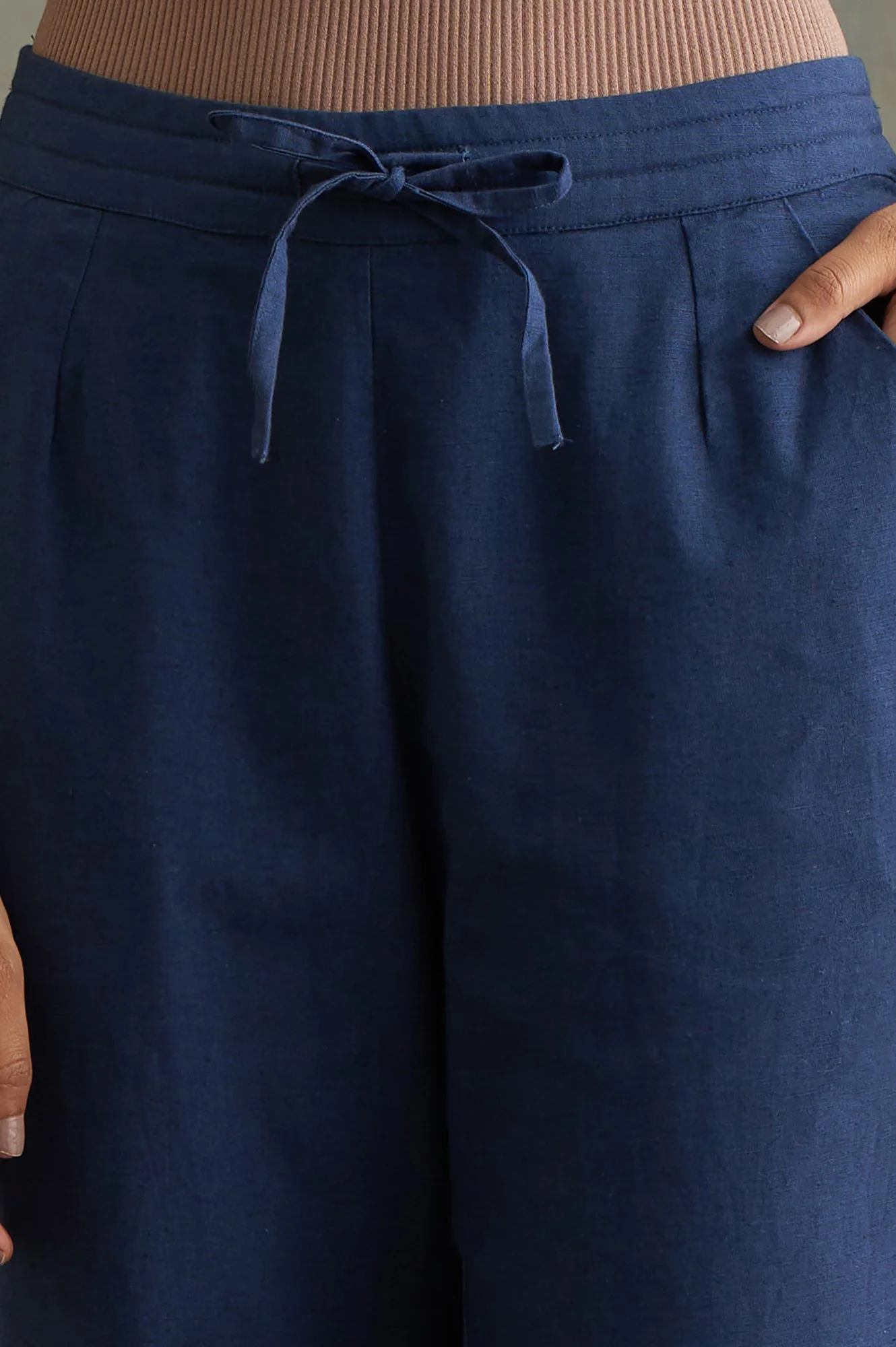Indigo Solid Straight Pants - Image 6