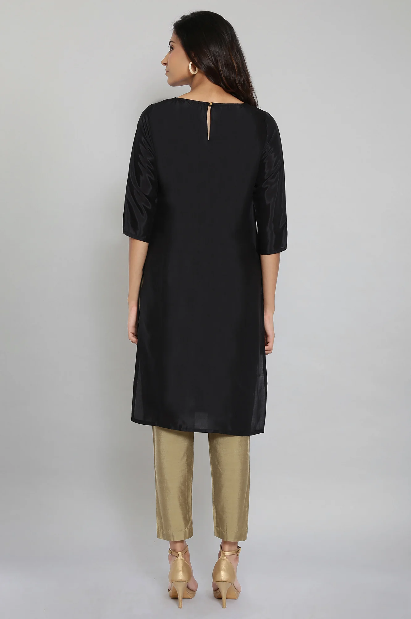 Jet Black Festive kurta - Image 2