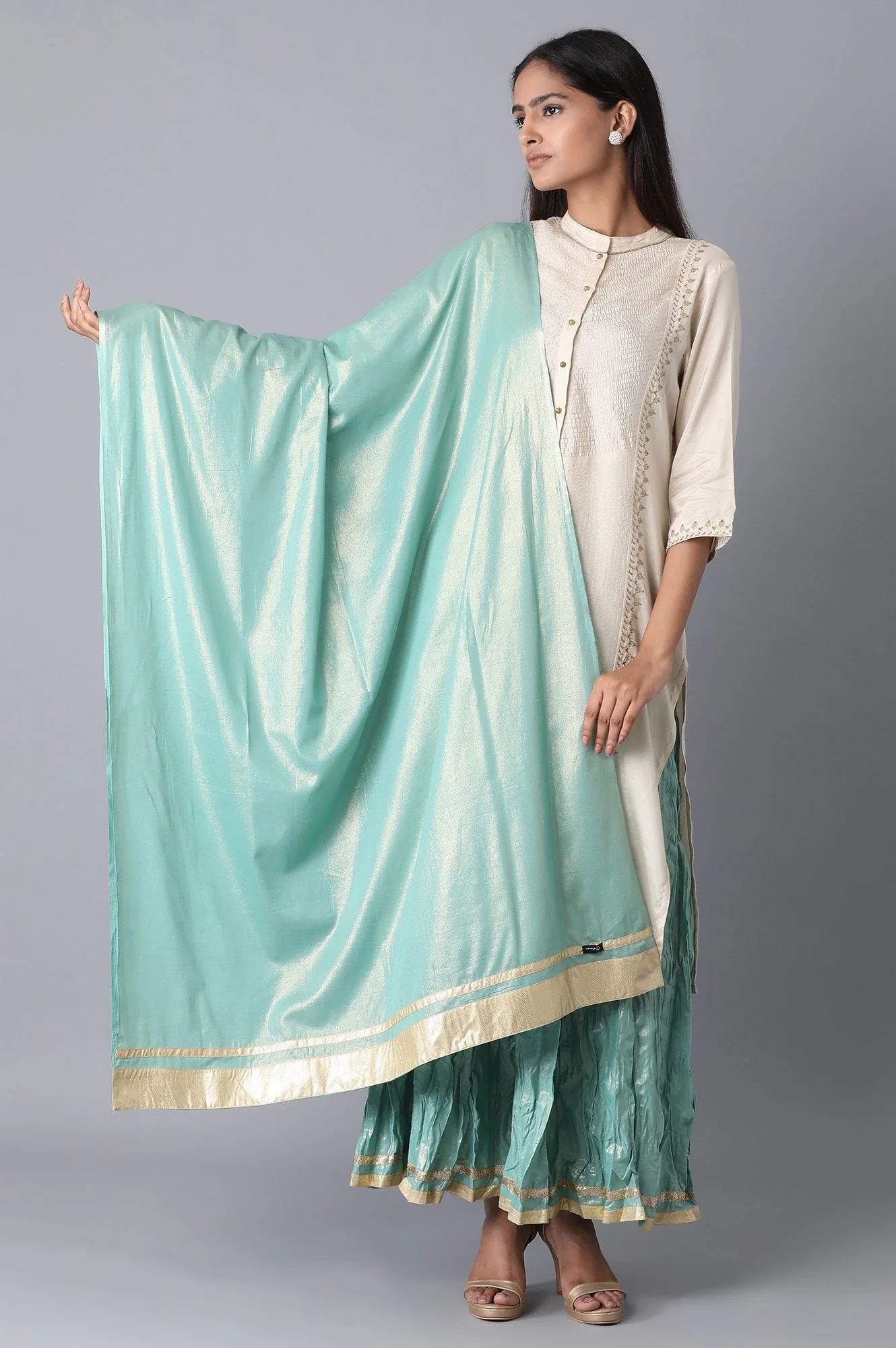 Elleven Women's Blue Voile Dupatta