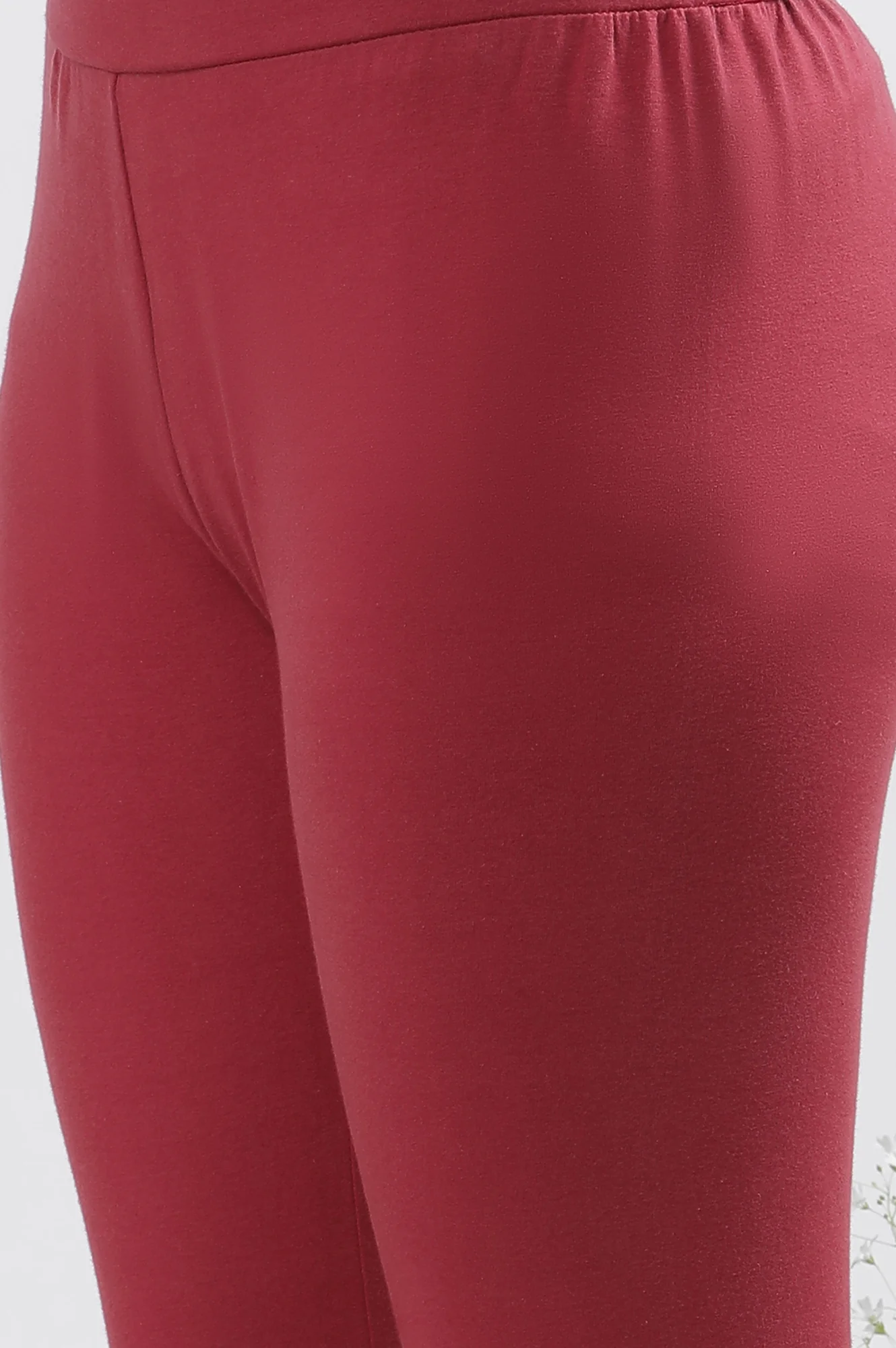 Maroon Embroidered Kurta Tights And Dupatta Set - Image 9
