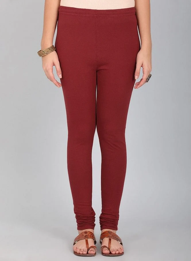 Maroon Knitted Churidar - Image 10