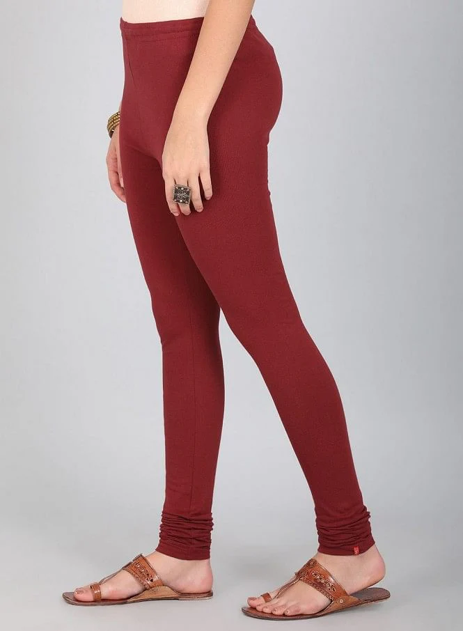 Maroon Knitted Churidar - Image 11