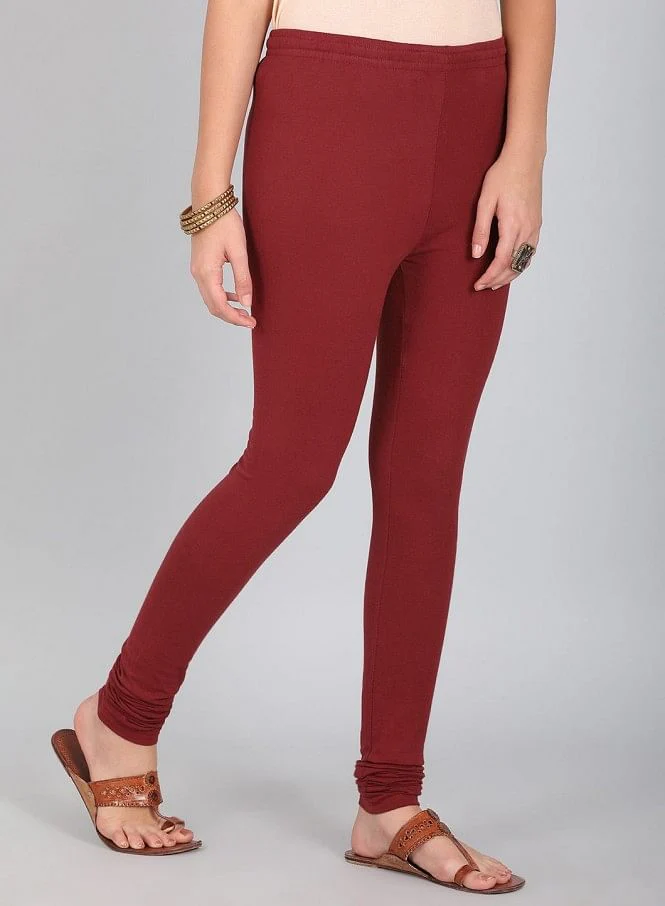 Maroon Knitted Churidar - Image 12