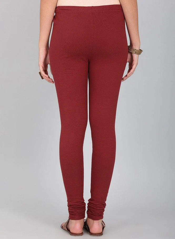 Maroon Knitted Churidar - Image 13