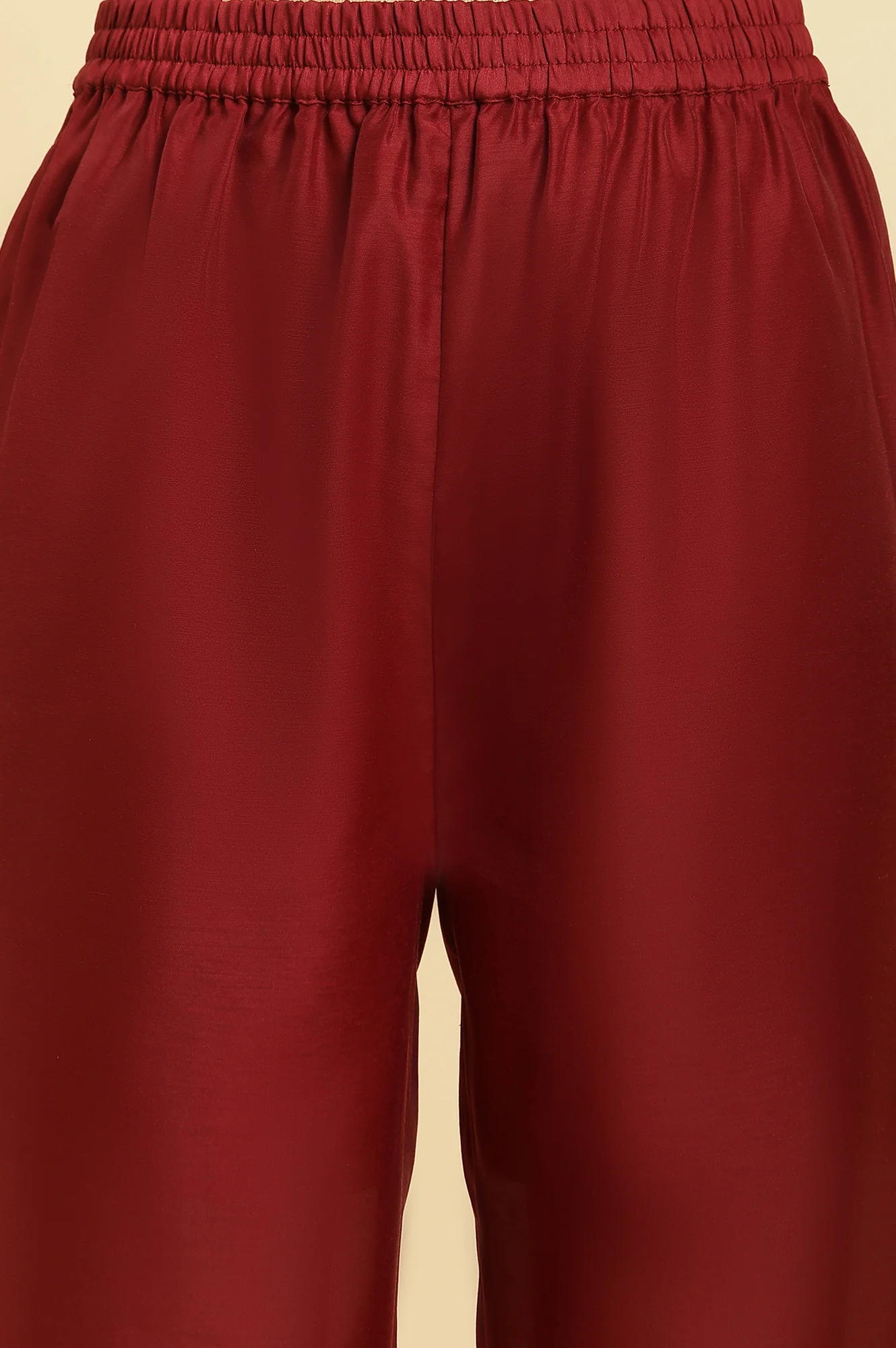 Maroon Mircro Velvet Embellished Kurta, Pants And Dupatta Set - Image 8