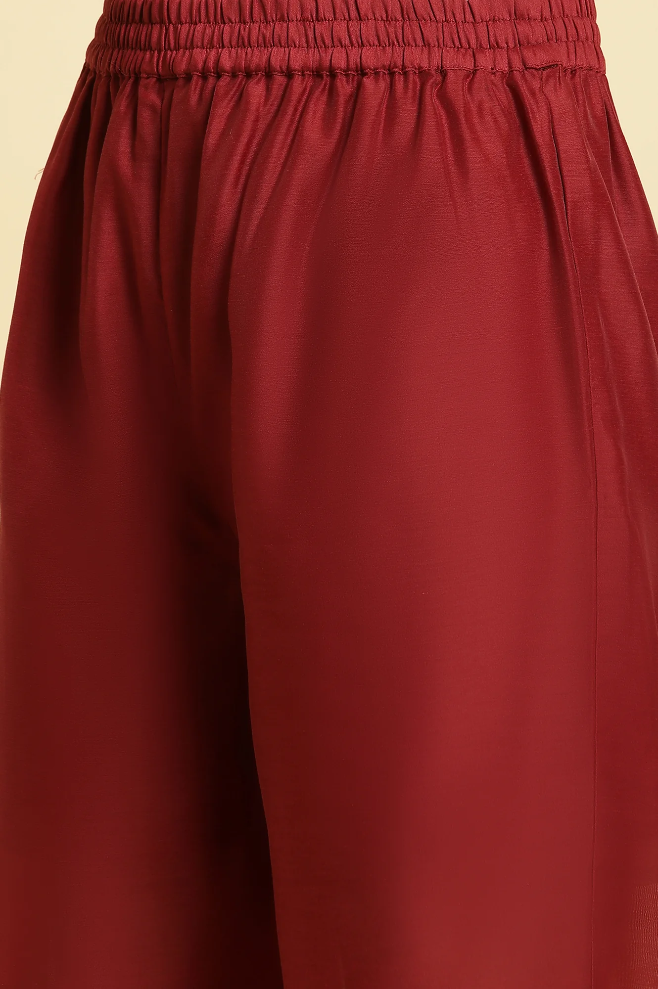 Maroon Mircro Velvet Embellished Kurta, Pants And Dupatta Set - Image 9