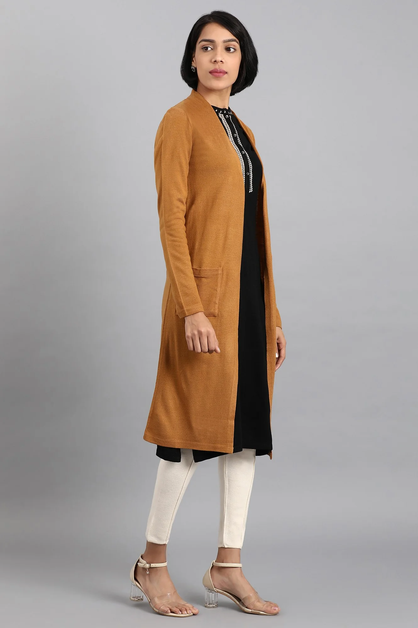Mustard Longline Cardigan - Image 4