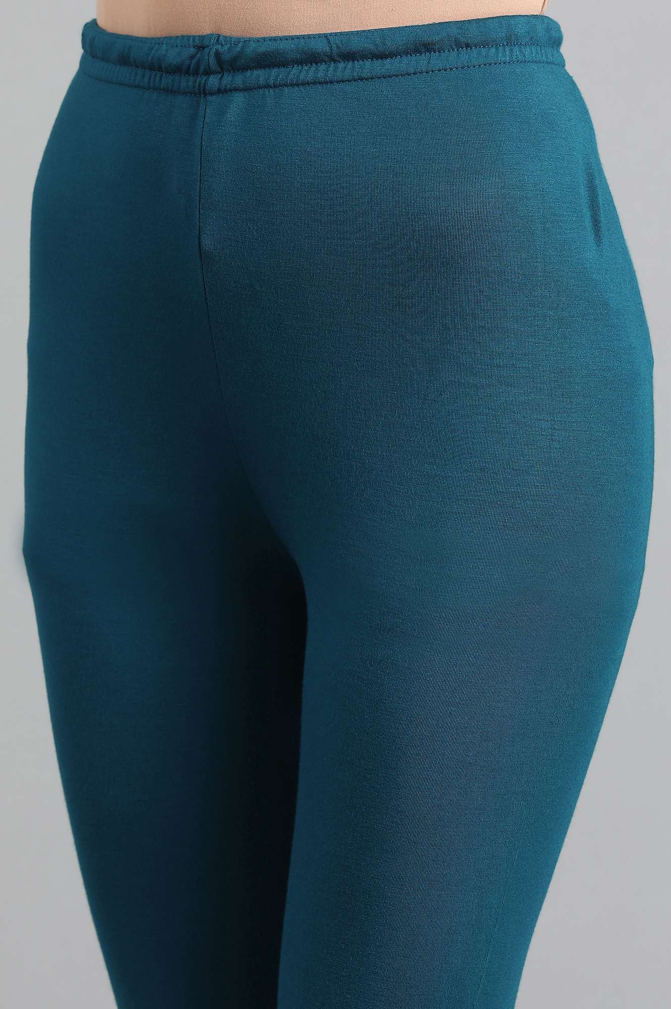 Navy Blue Knitted Churidar - Image 6