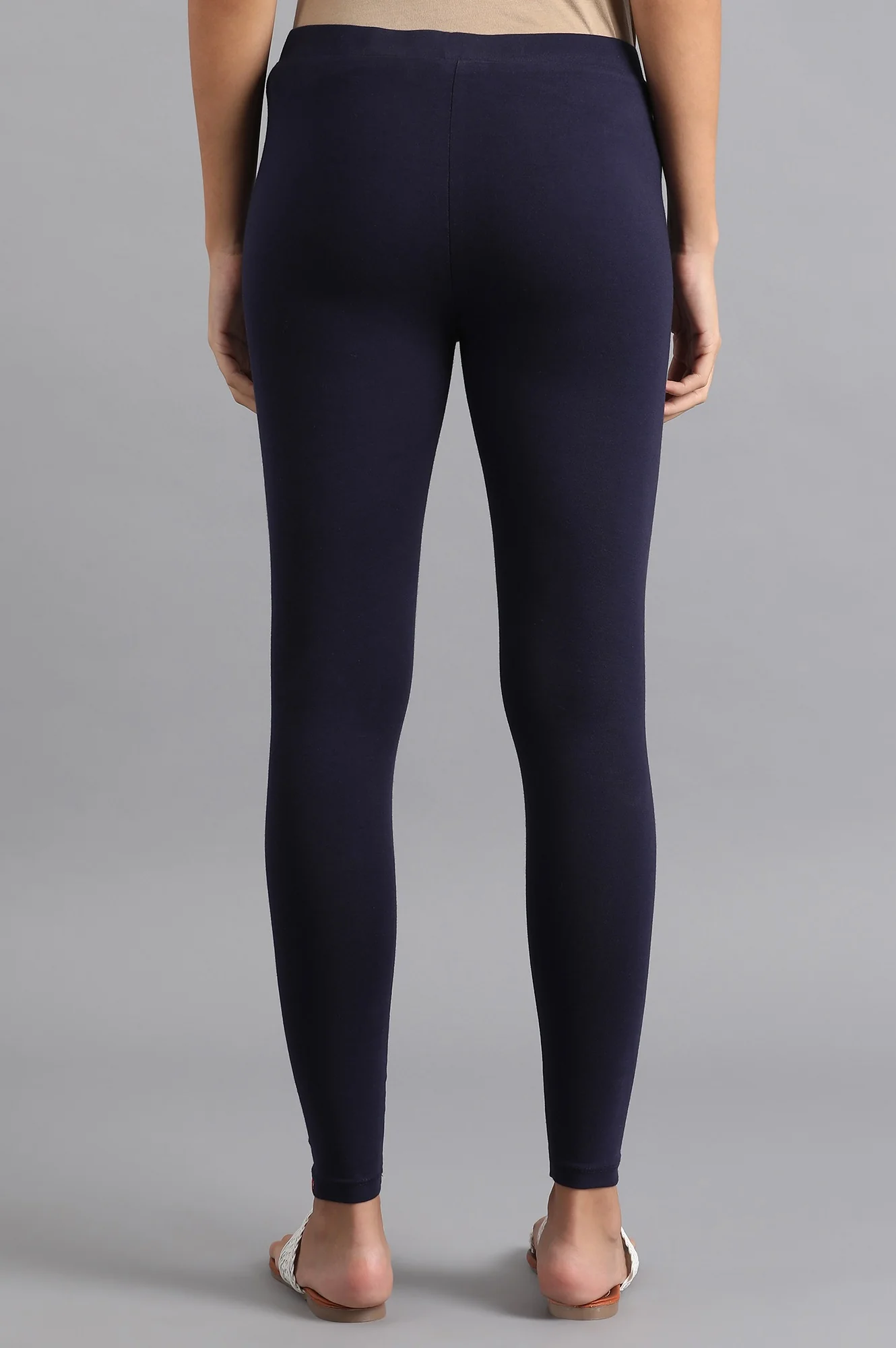 Navy Blue Solid Tights - Image 5
