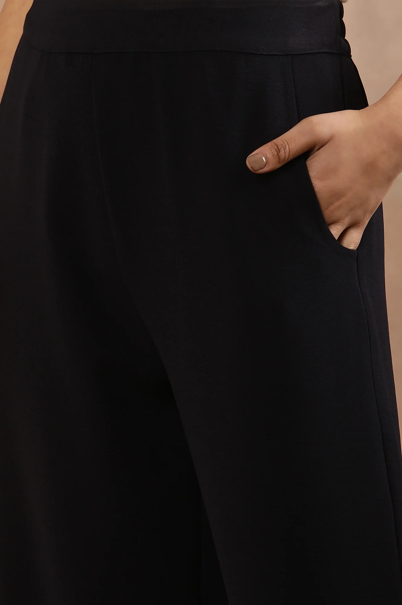 Navy Blue Straight Kurta And Pants Co-Ord Set - Image 8