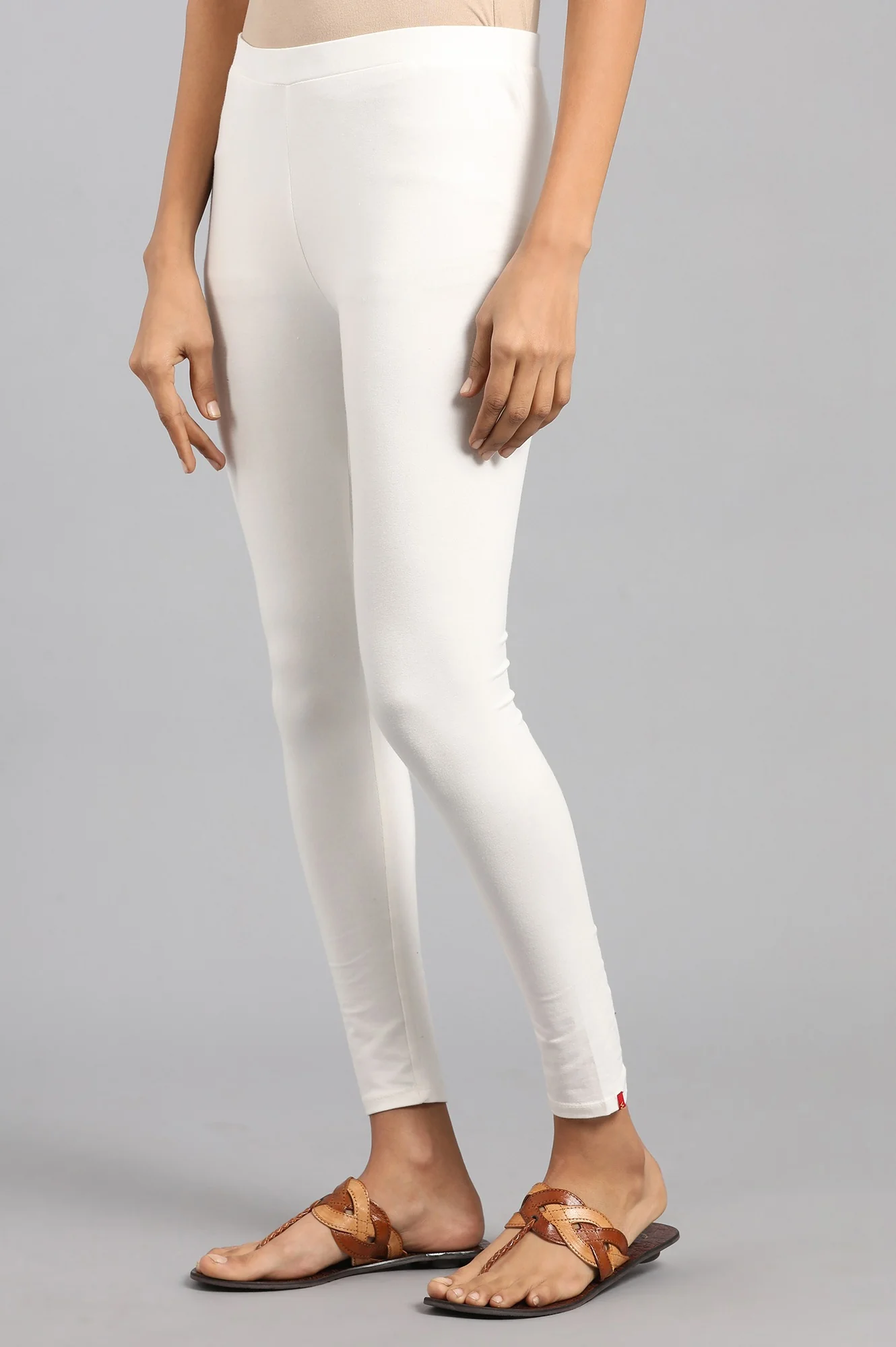 Off-White Solid Tights - Image 3