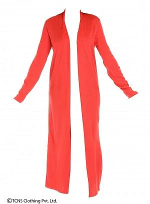 Peach-coloured Long Cardigan - Image 4