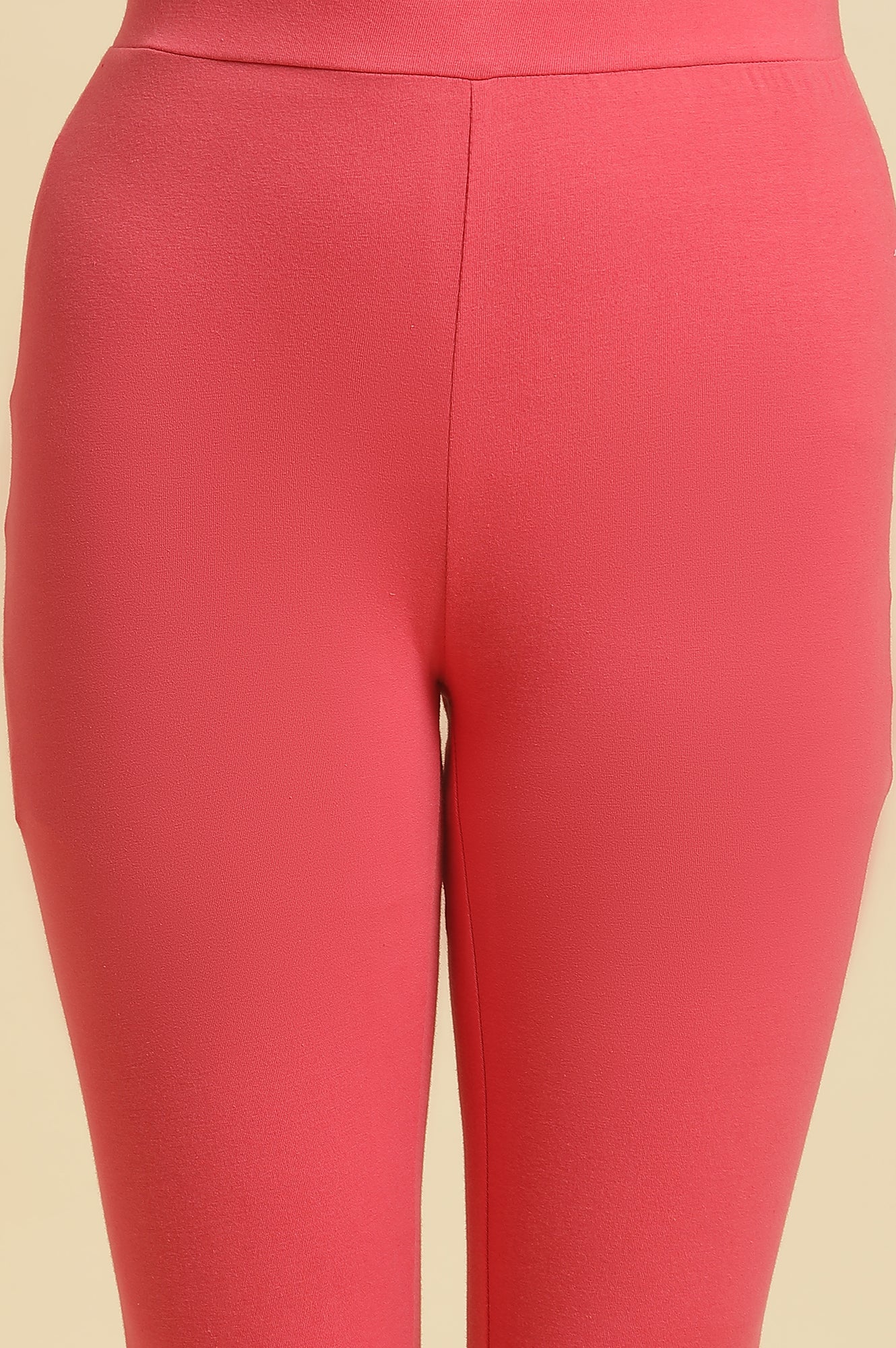 Pink Cotton Jersey Tights - Image 6